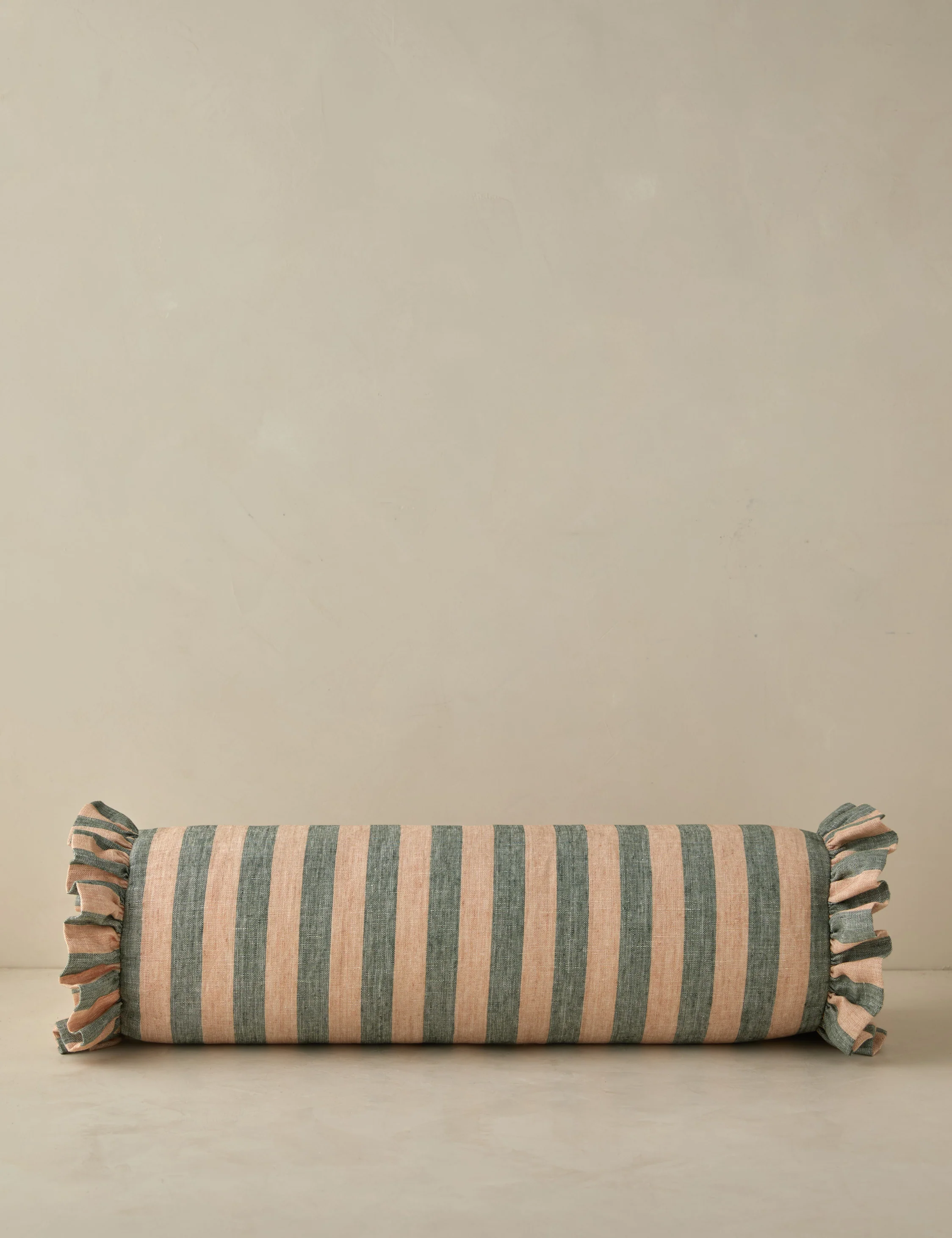 Amaroso Linen Ruffle Bolster Pillow - Image 7