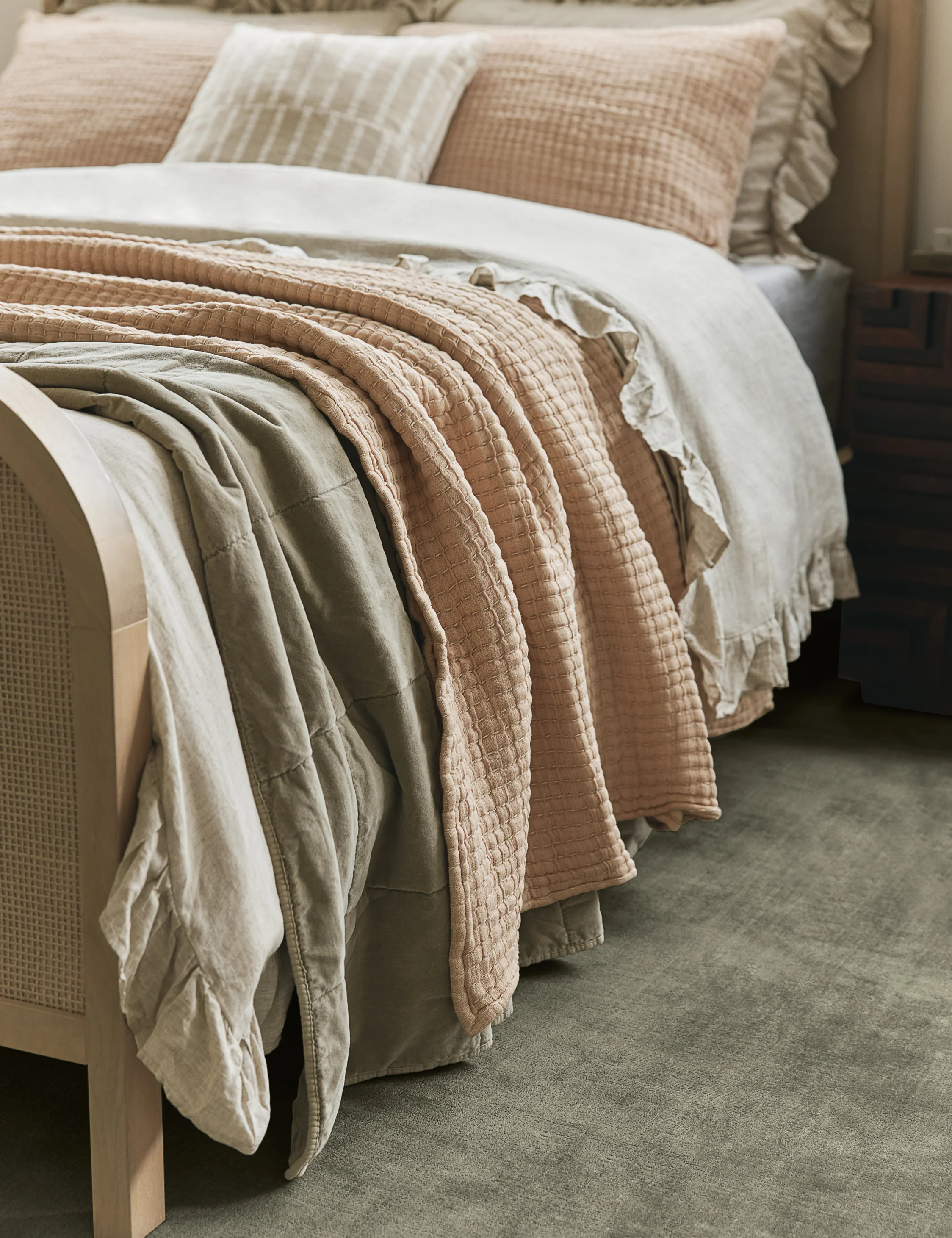Amsterdam Cotton Velvet Coverlet by Pom Pom at Home - Image 3