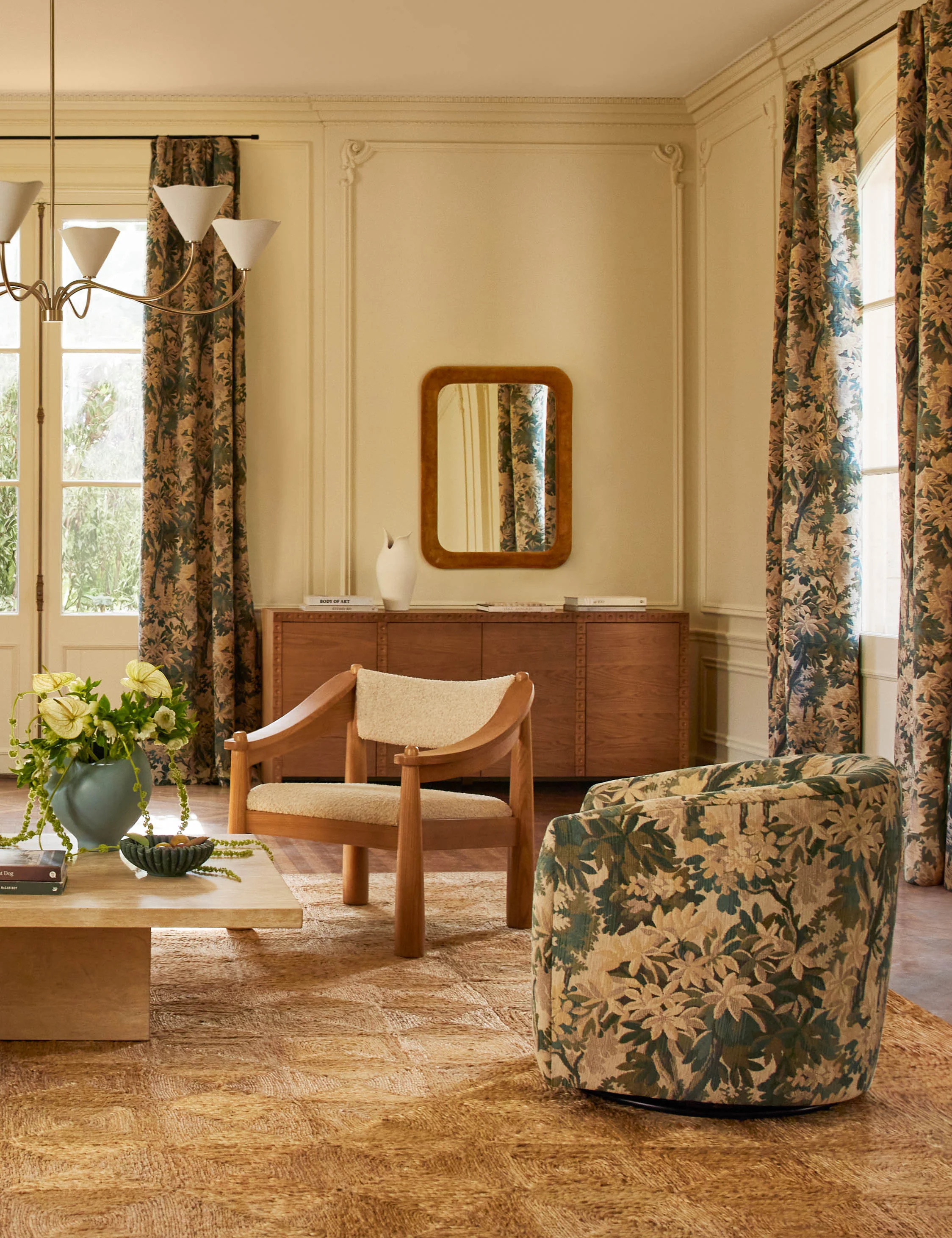 Annalee Upholstered Mantel Mirror - Image 3