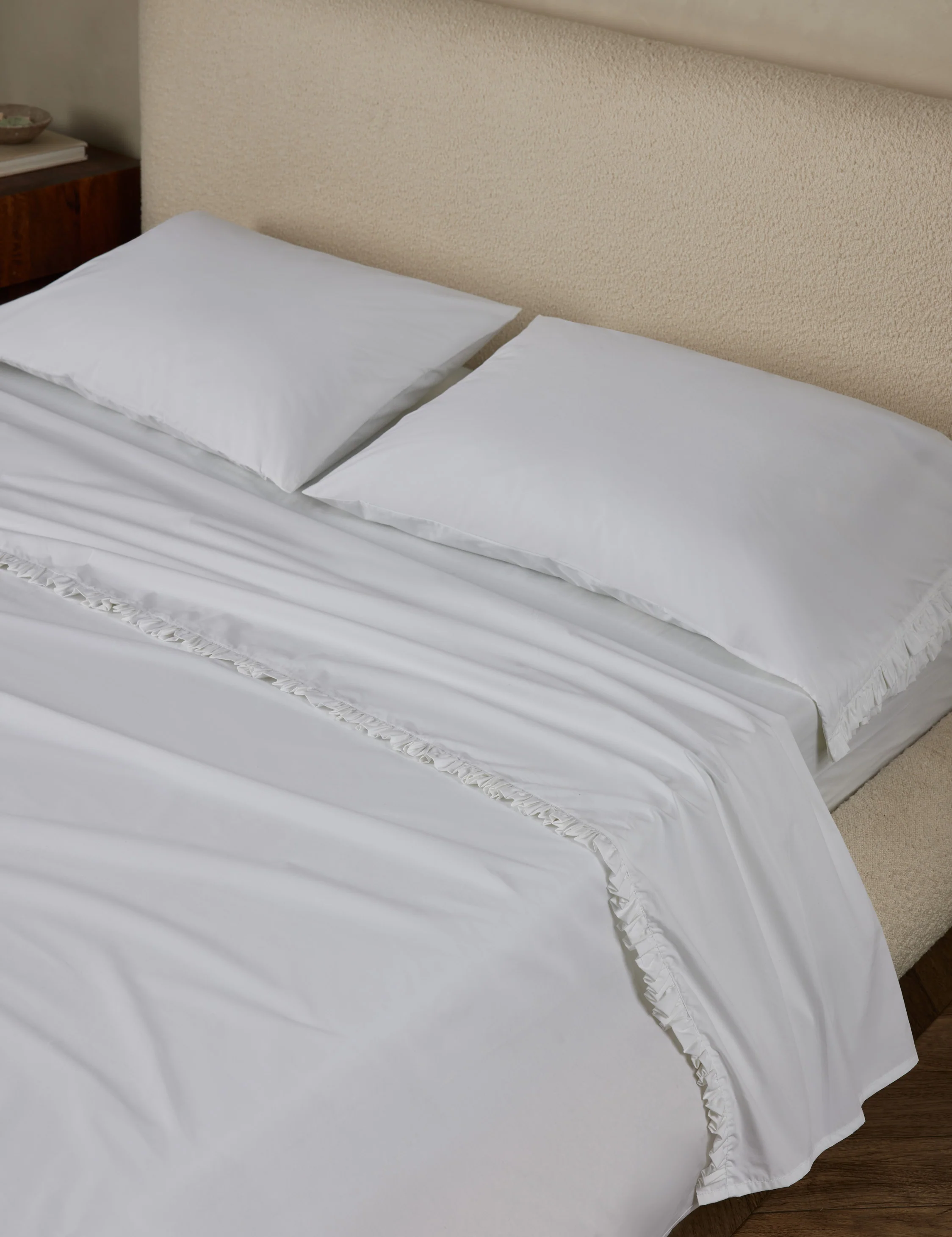Audrey Ruffle Cotton Percale Sheet Set by Pom Pom at Home - Image 3