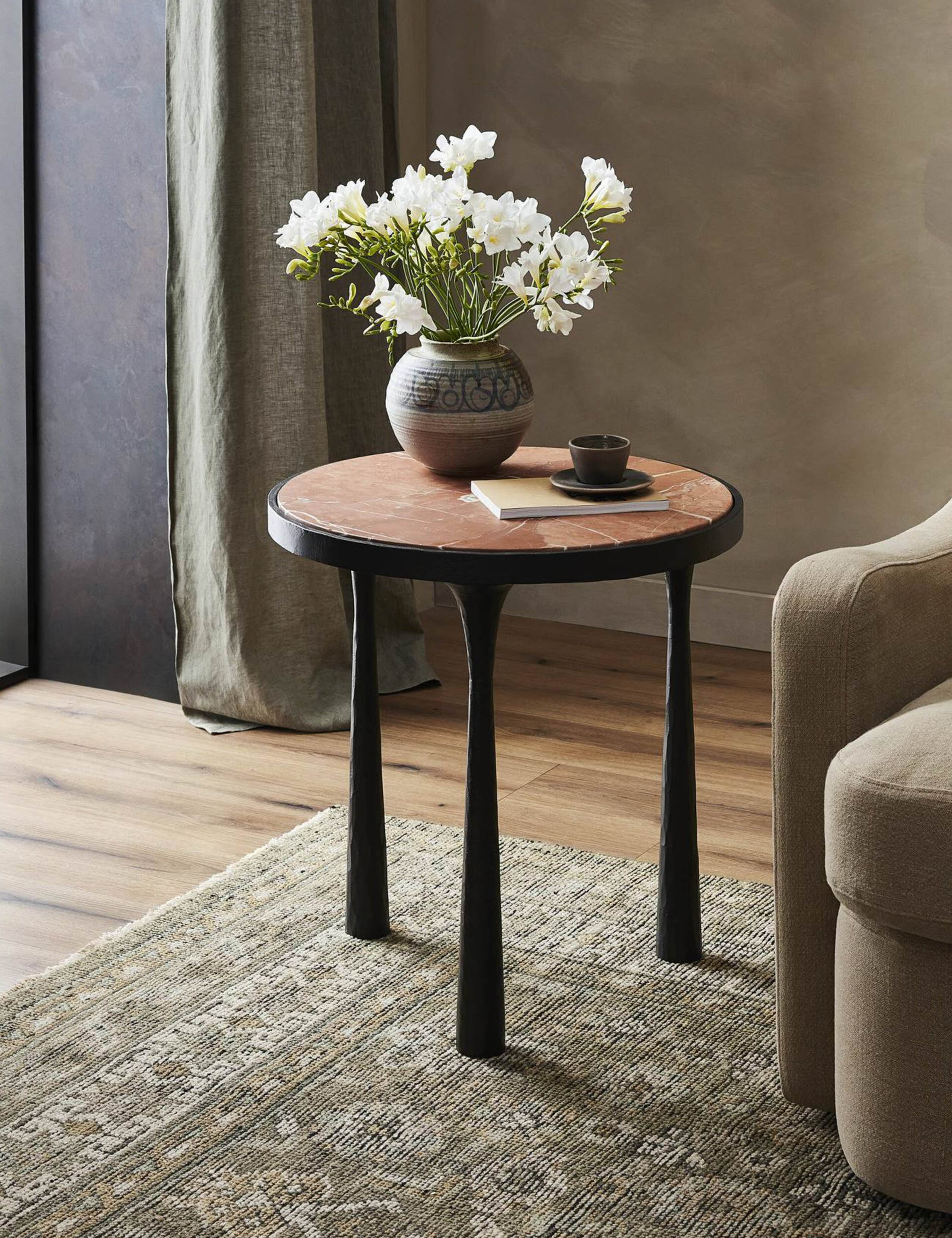 Billings Round Side Table by Amber Lewis x Four Hands - Image 6
