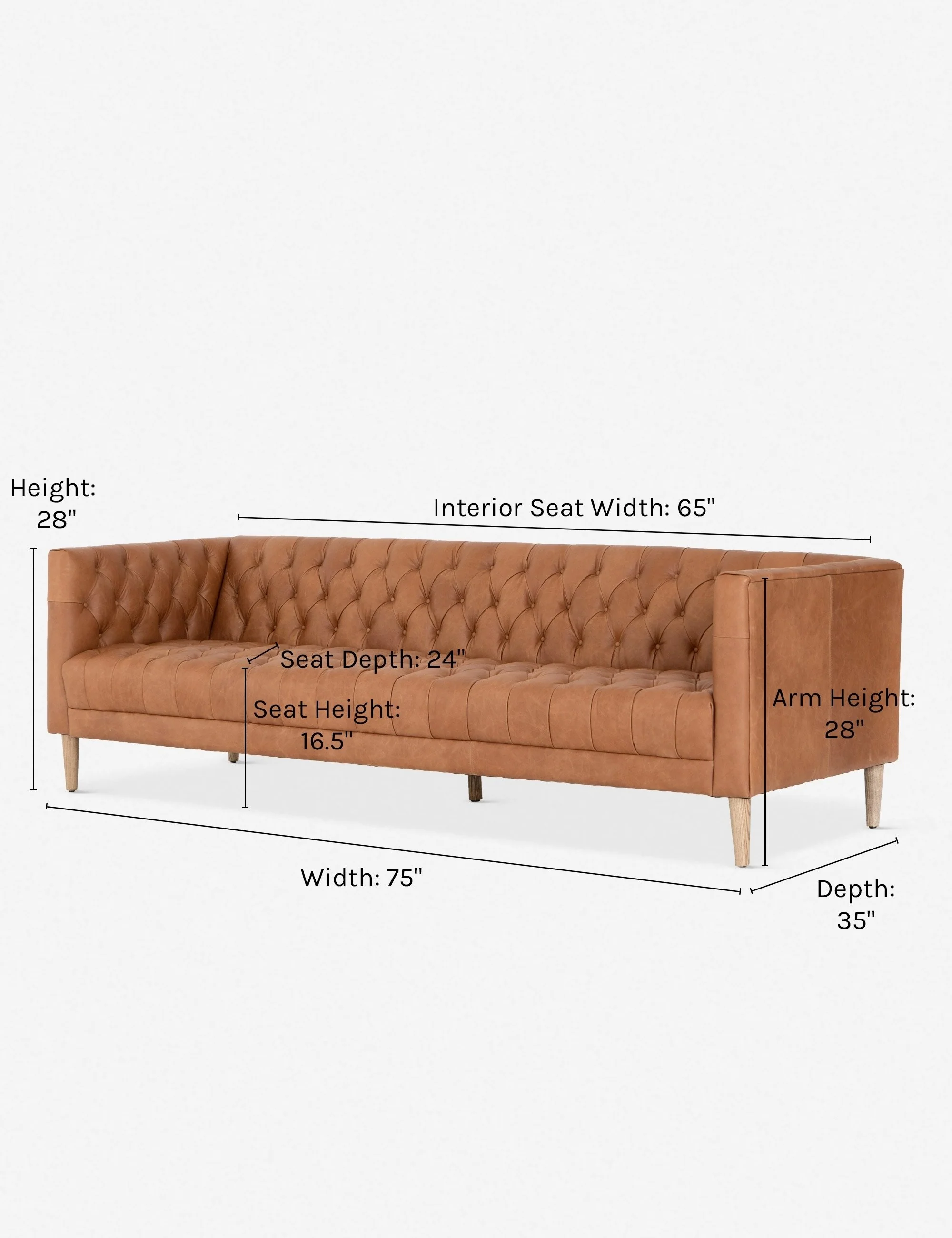 Breanne Leather Sofa - Image 16