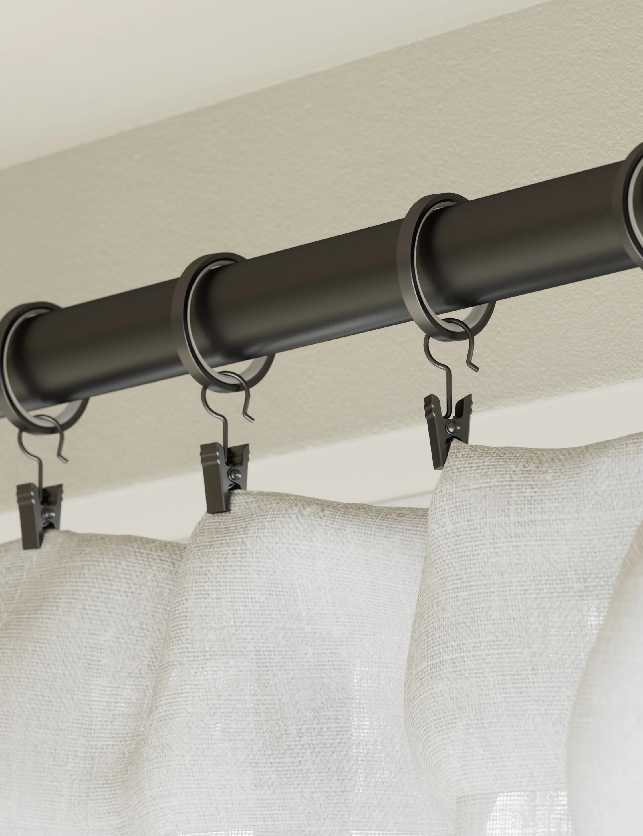 Porta Clip Curtain Rings (Set of 7) - Image 2