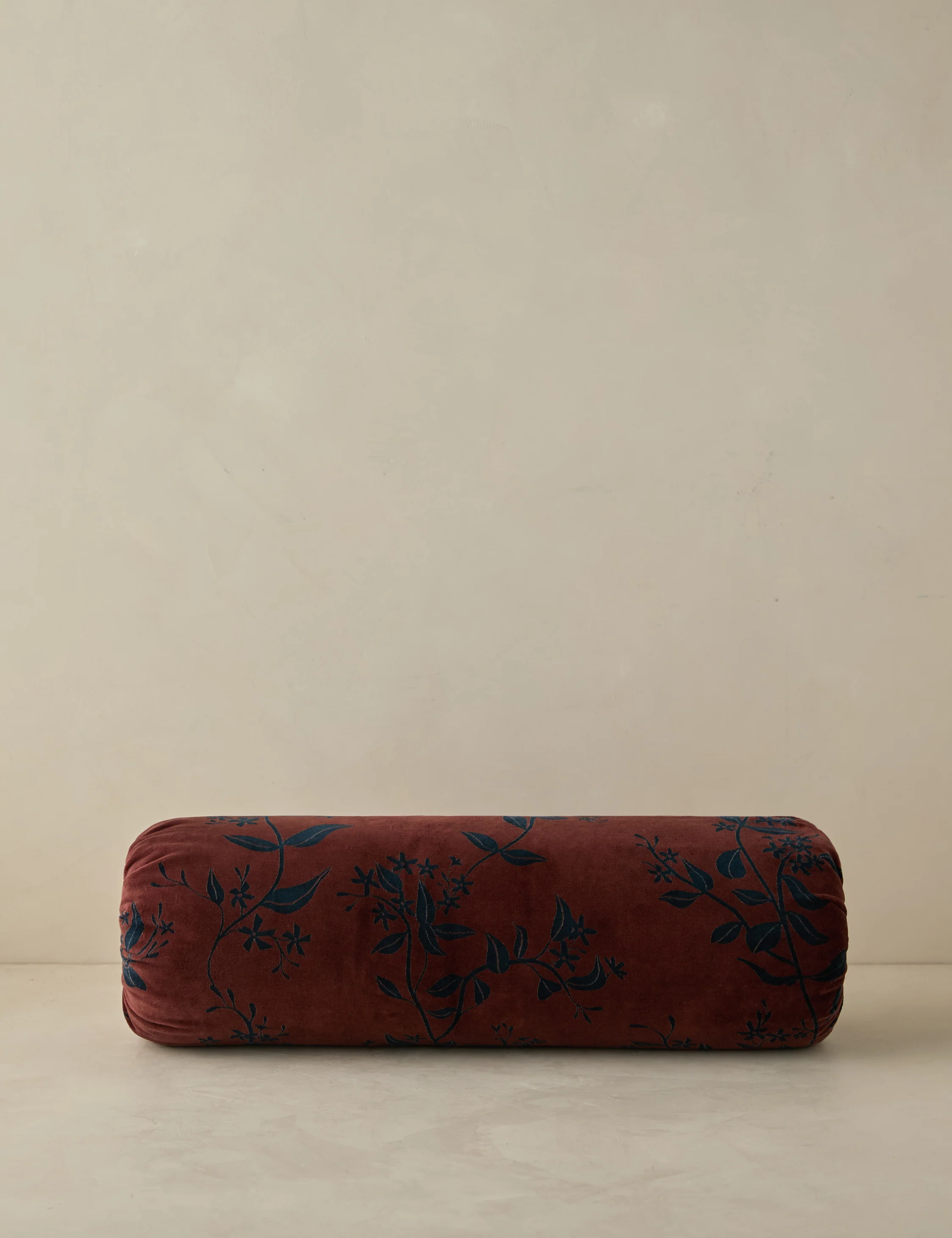 Carmine Velvet Bolster Pillow - Image 2