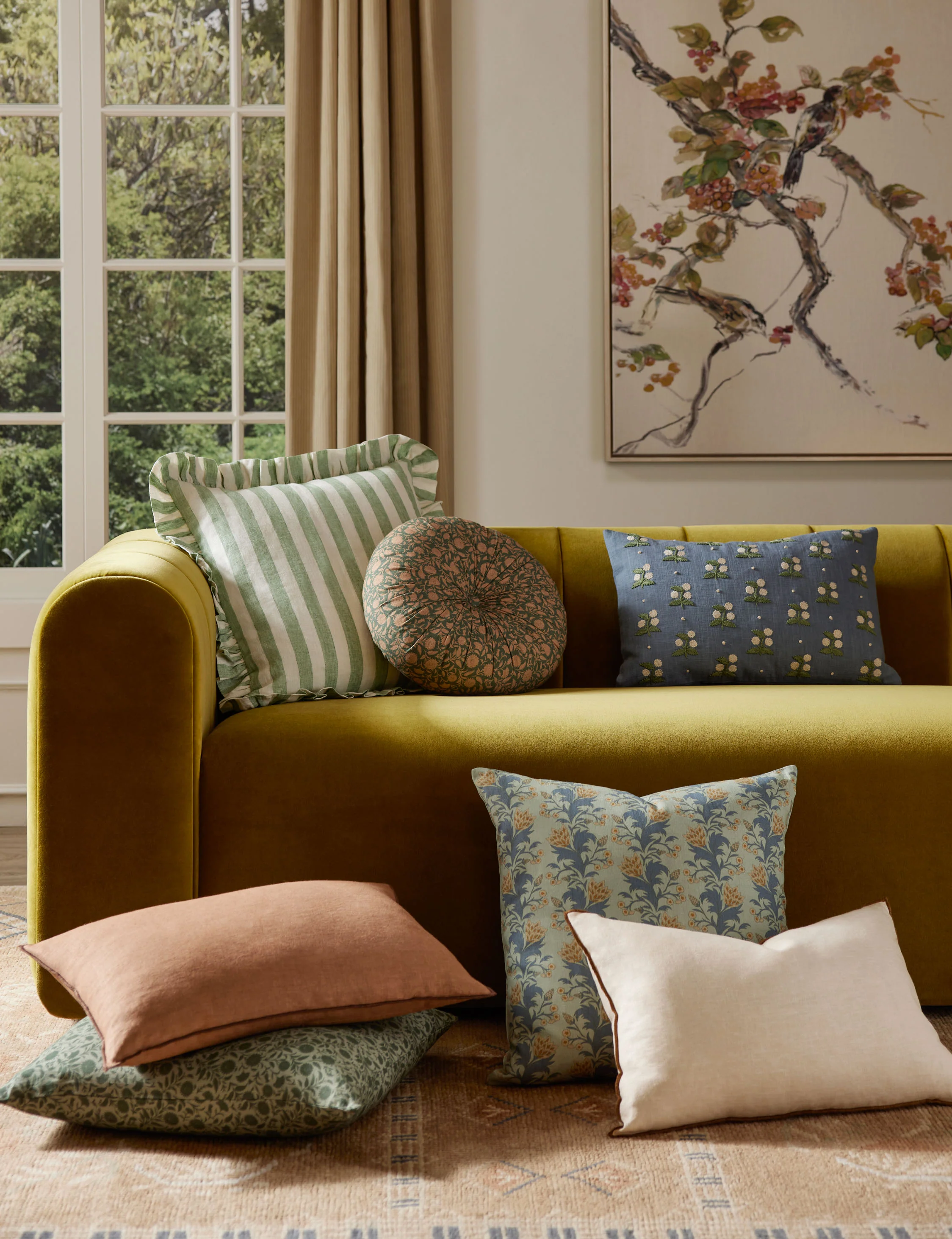 Carys Contrast Linen Pillow - Image 64