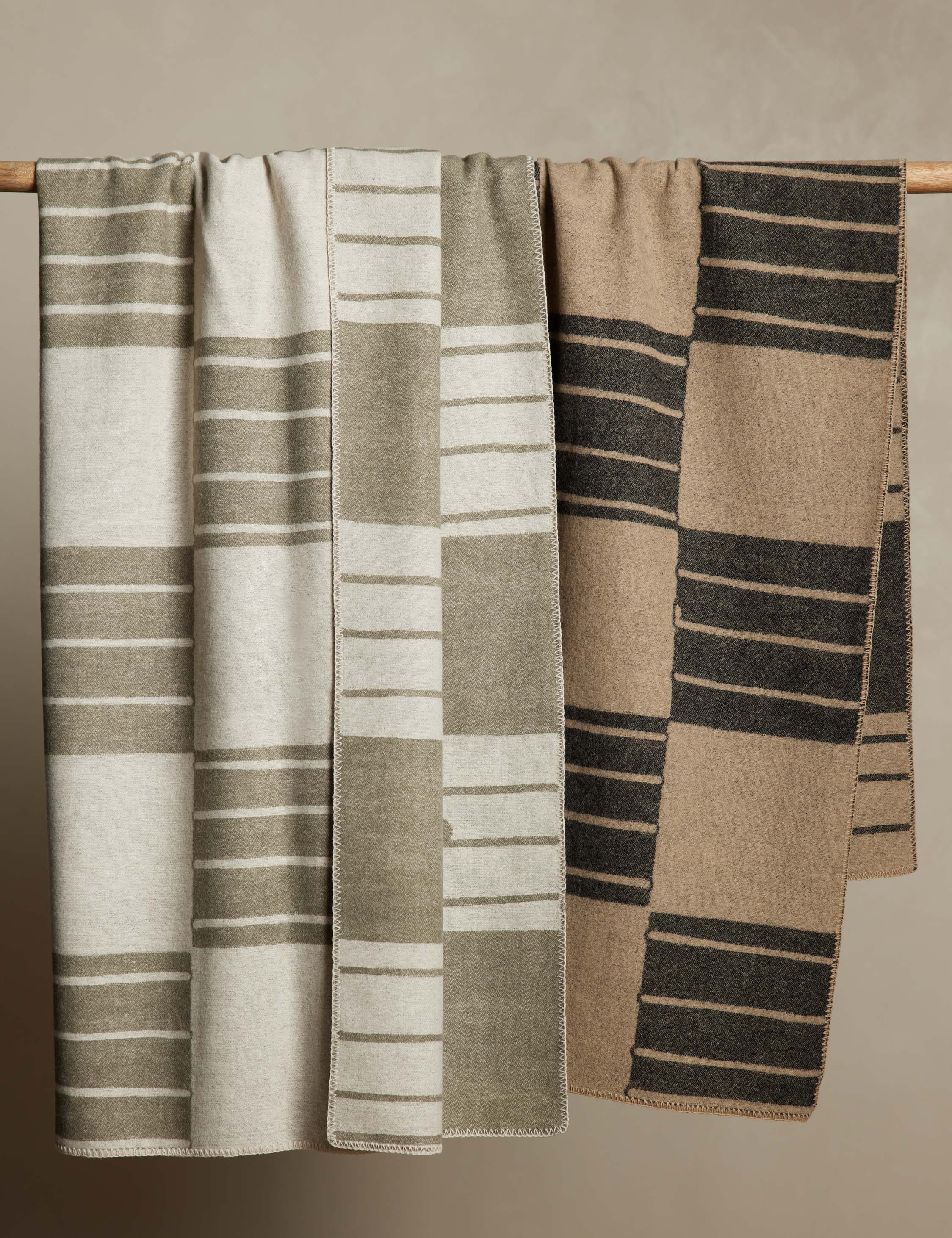Checkered Reversible Wool Throw by Sarah Sherman Samuel - Image 9