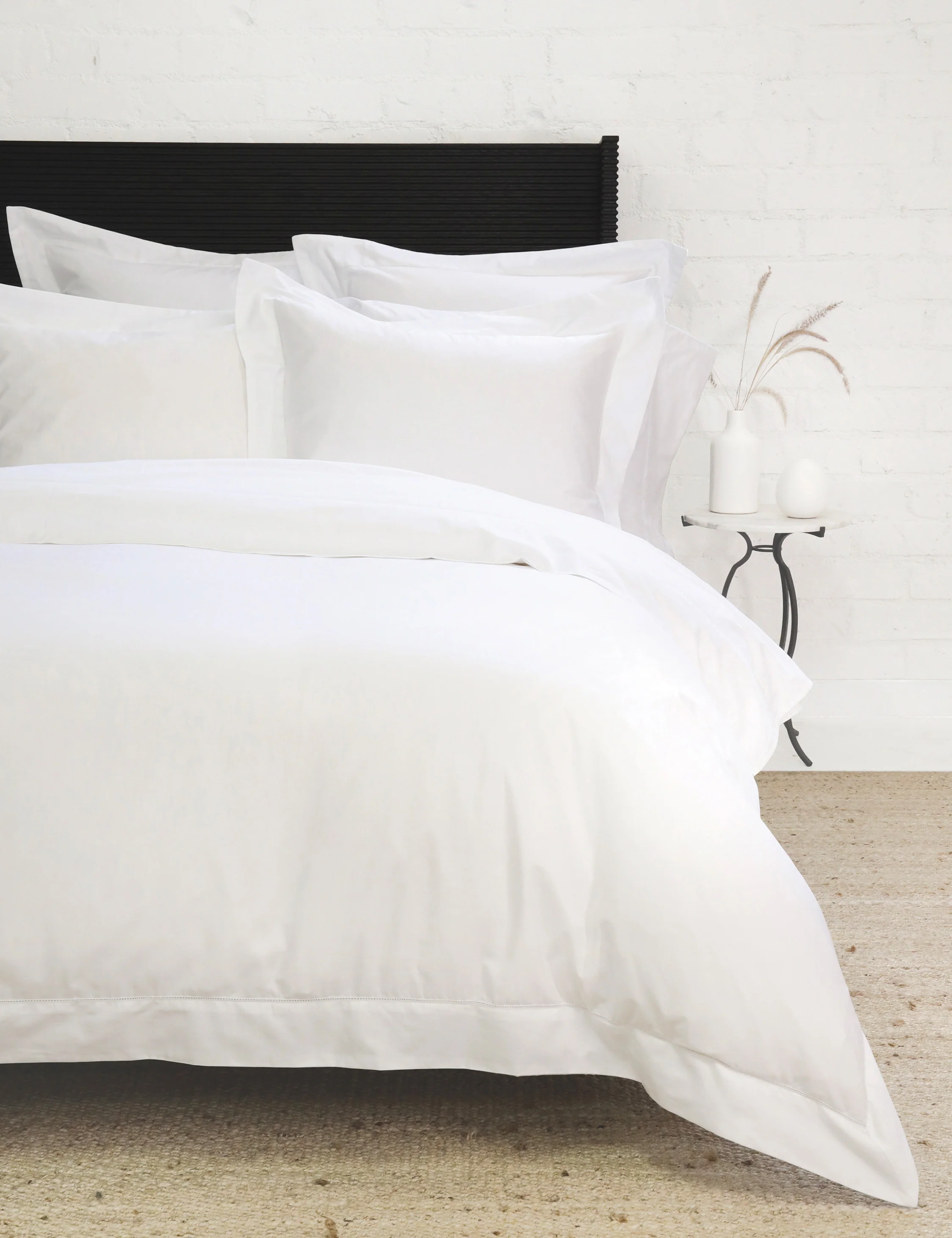 Classico Hemstitch Cotton Sateen Duvet Set by Pom Pom at Home