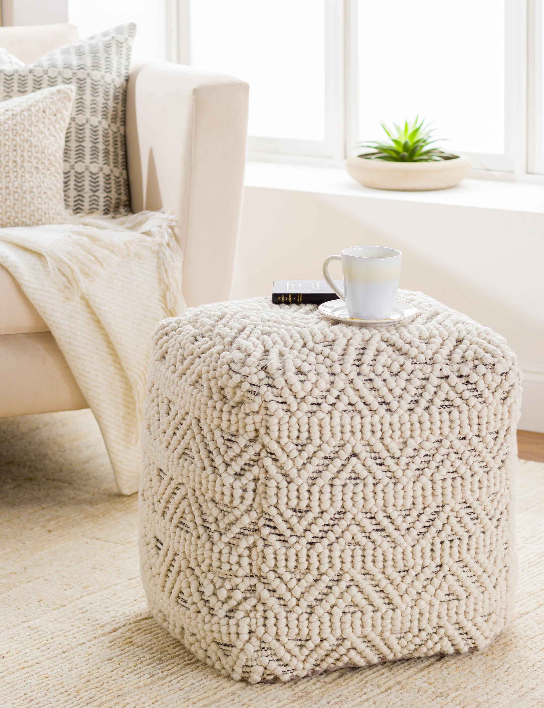Courtney Square Pouf - Image 2