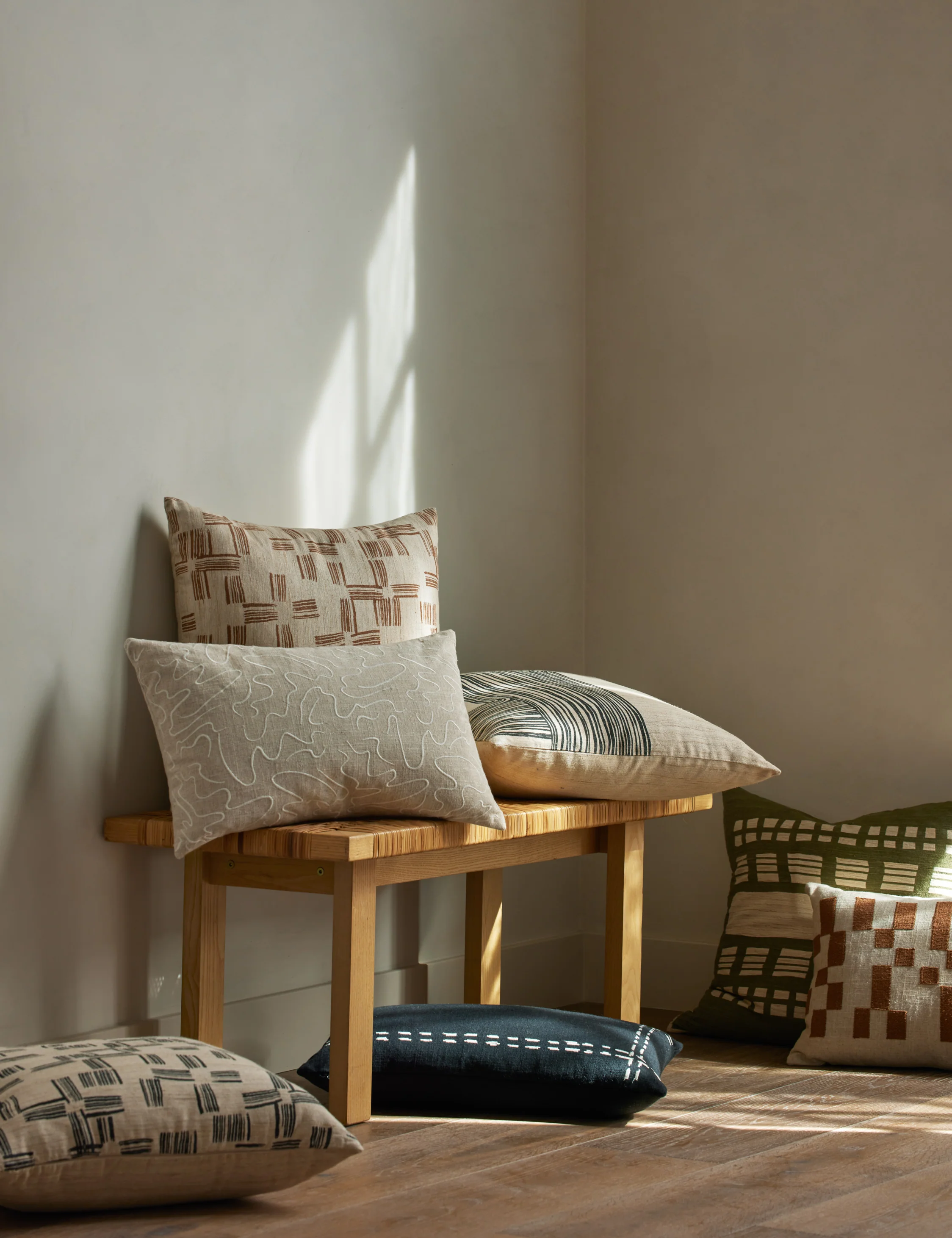 Crossmarks Silk Pillow by Élan Byrd