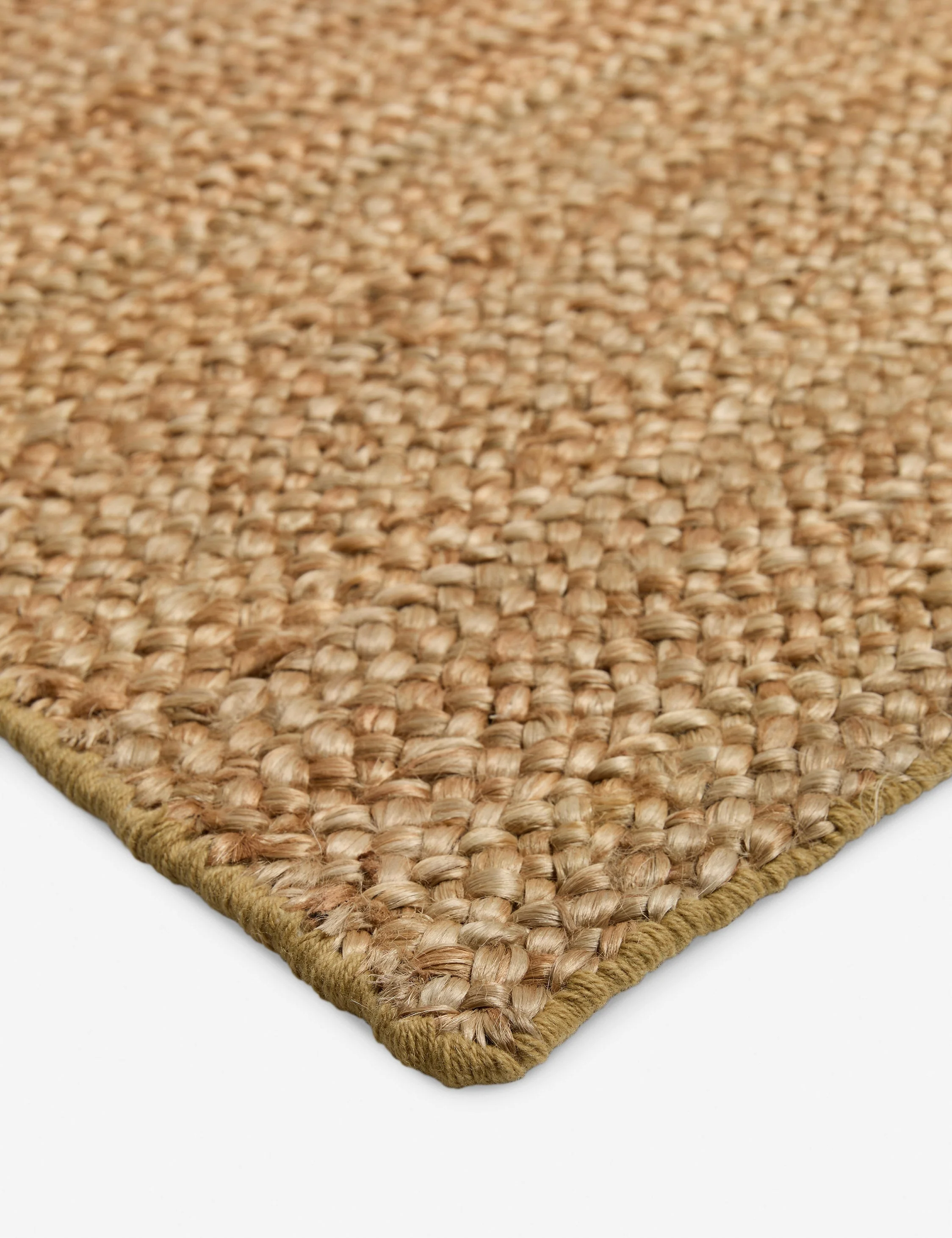 Custom Machi Hand-Loomed Jute Rug Swatch 5.5" x 6", Gold