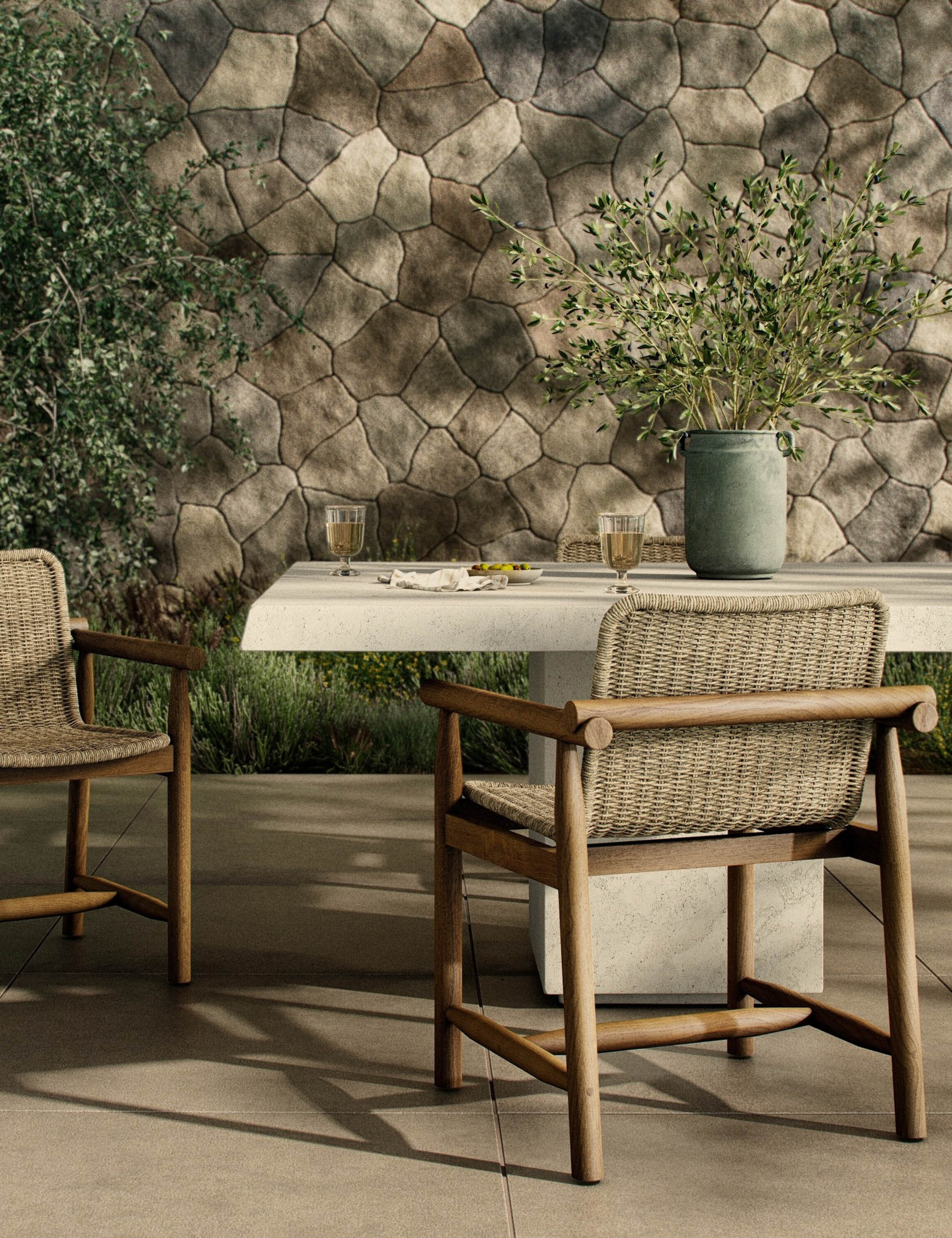 Dume Indoor / Outdoor Dining Arm Chair by Amber Lewis x Four Hands - Image 3