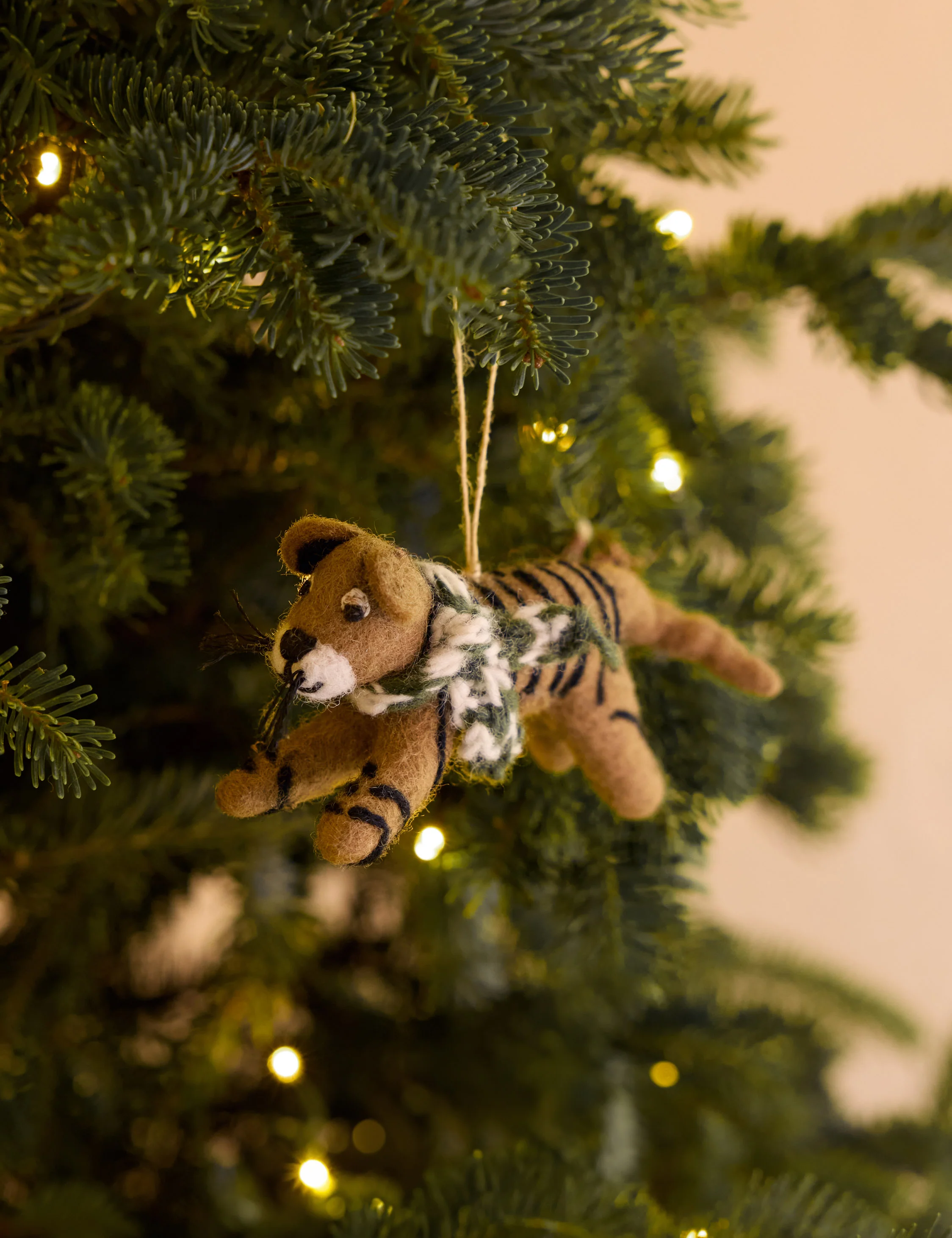 Felt Tiger Trio Ornaments (Set of 3) by Sarah Sherman Samuel - Image 4
