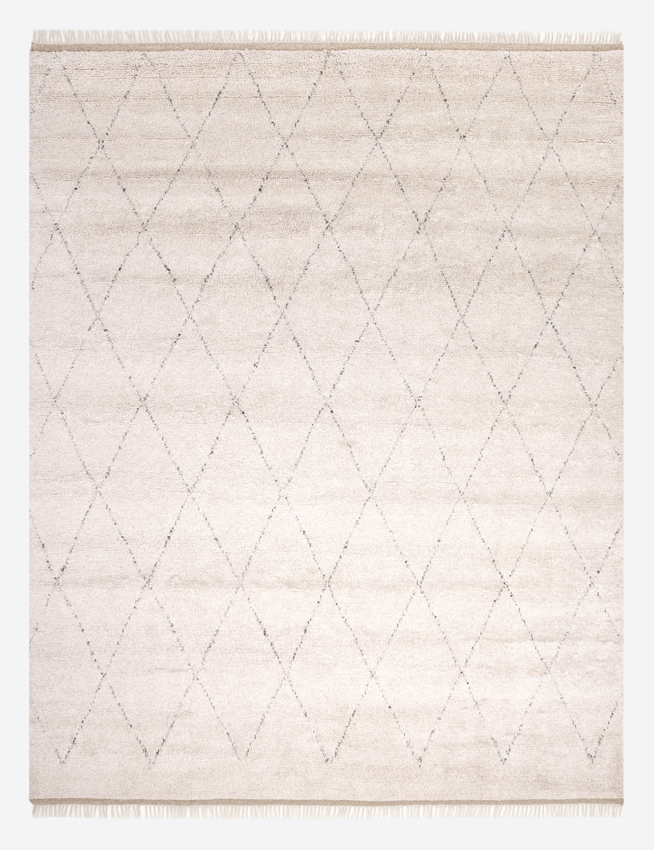 Ferra Hand-Knotted Wool-Blend Moroccan Style Shag Rug
