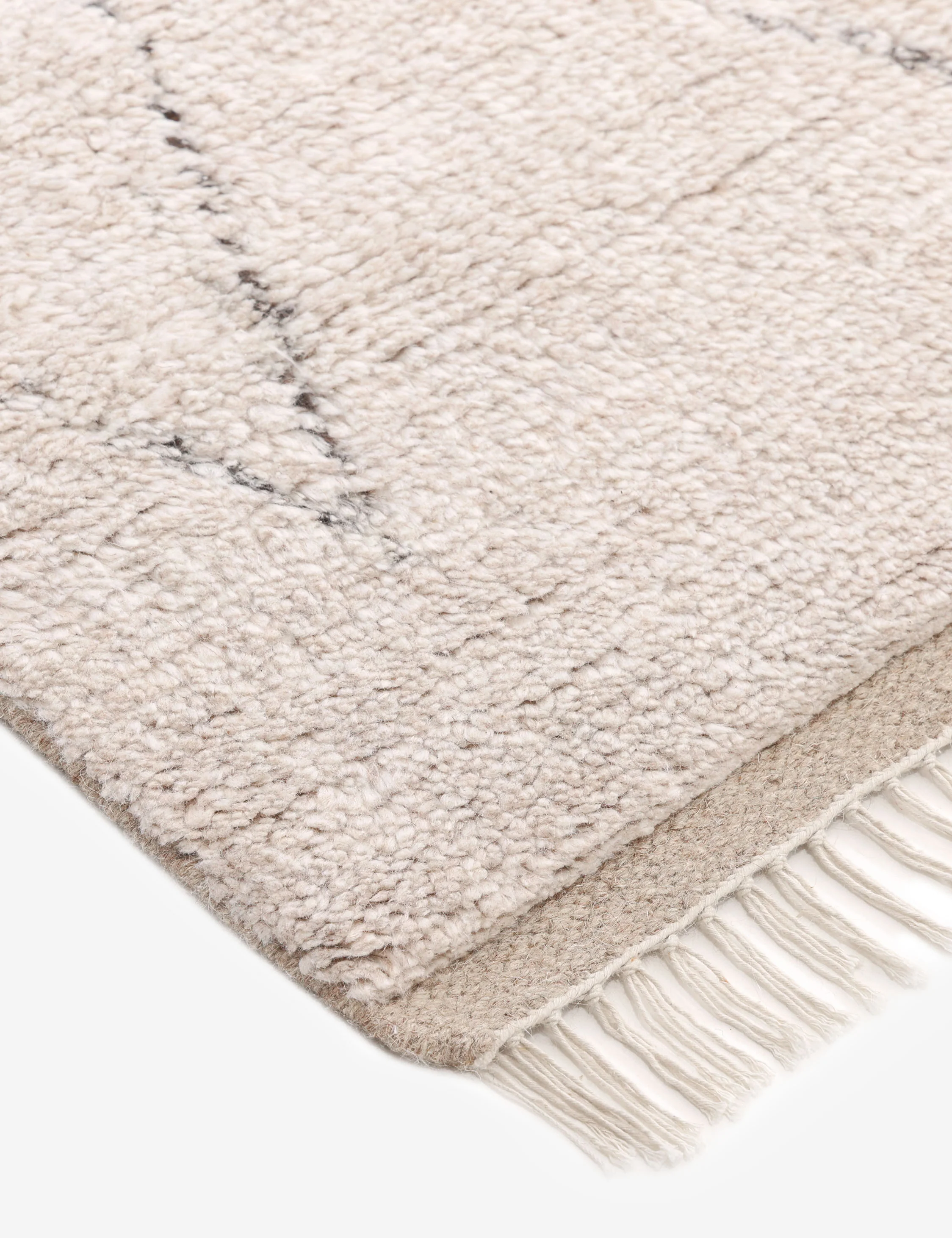 Ferra Hand-Knotted Wool-Blend Moroccan Style Shag Rug - Image 2