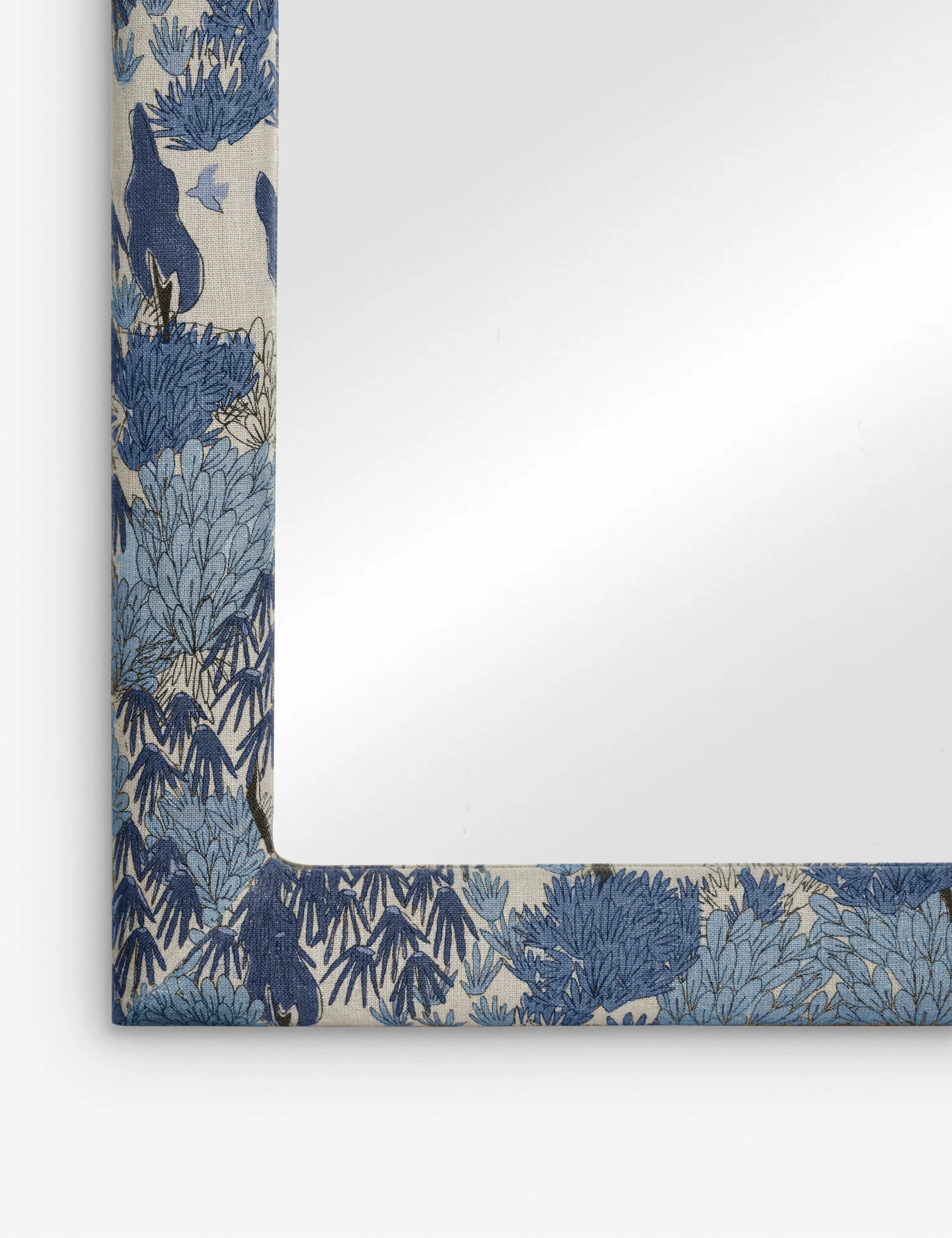 Garden Walk Upholstered Mantel Mirror by Sarah Sherman Samuel - Image 4