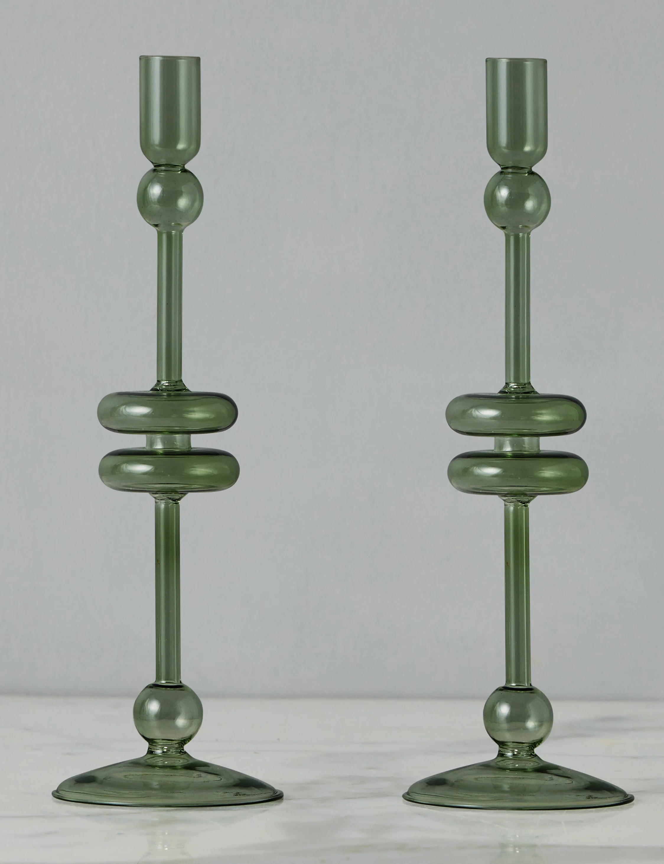 Glass Candlestick Pair (Set of 2) by etúHOME - Image 36