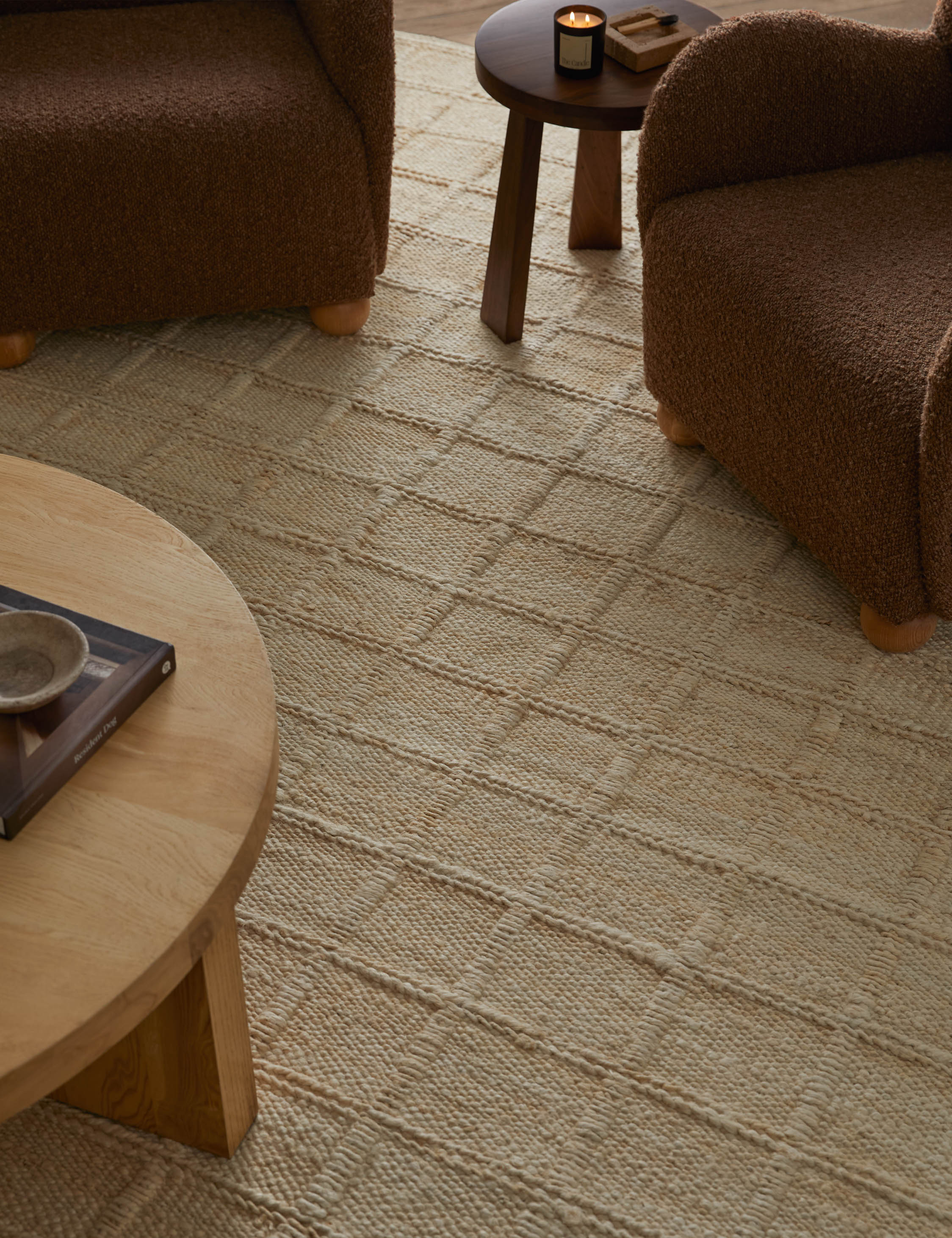 Harper Jute Rug Swatch  by Jake Arnold, Ivory - Image 3