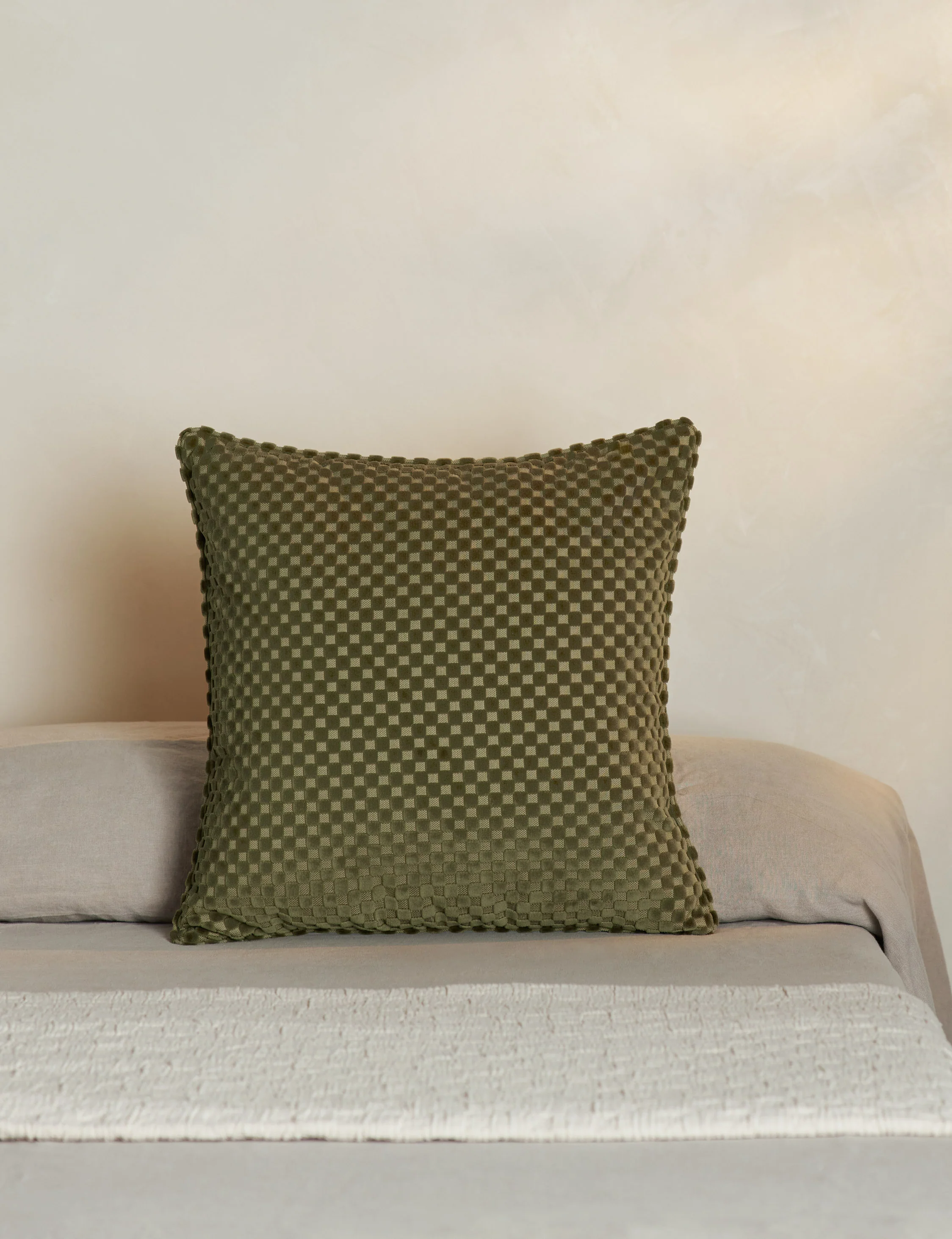 Hi-Lo Checker Velvet Pillow by Sarah Sherman Samuel - Image 6