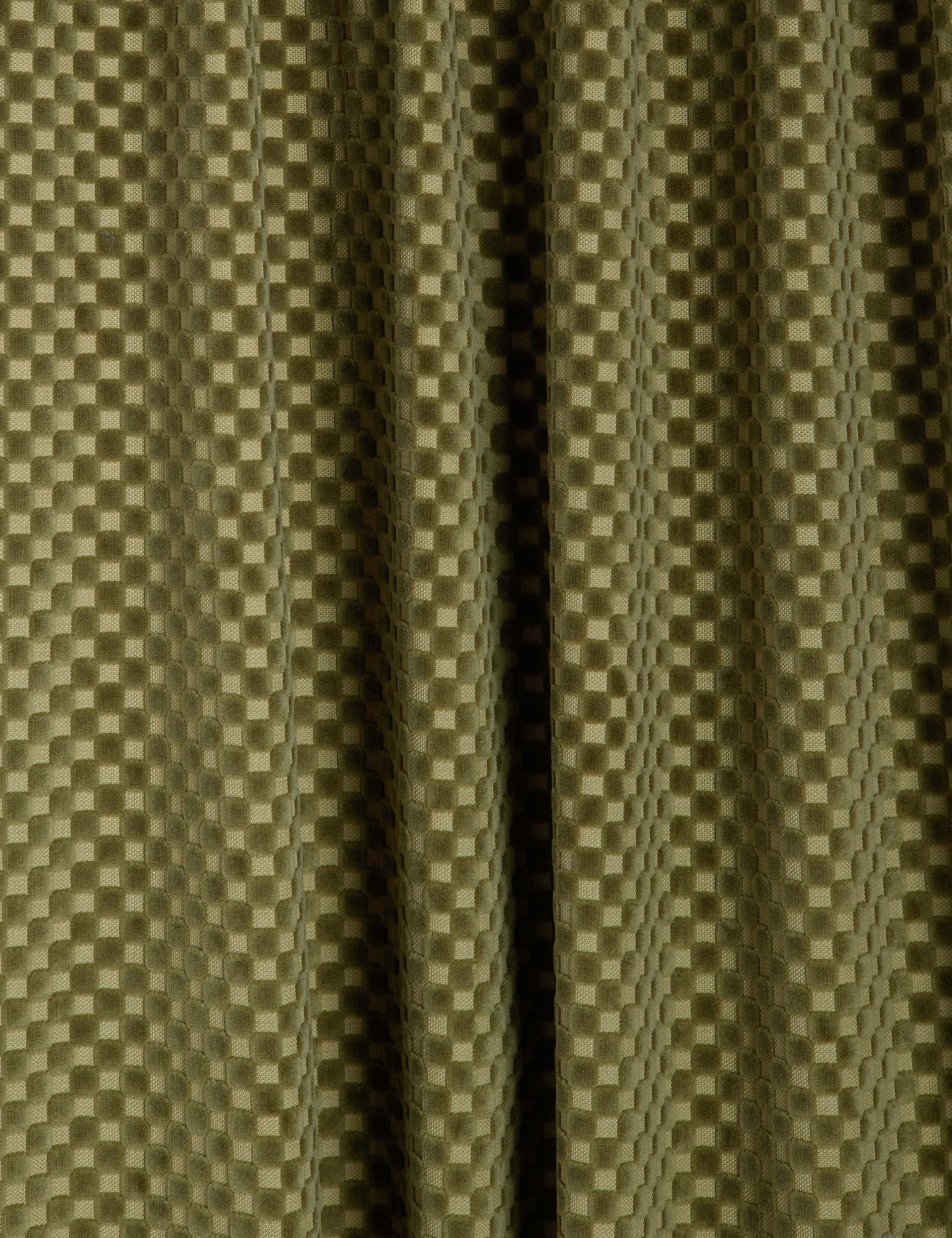 Hi-Lo Checker Velvet Curtain Panel By Sarah  Sherman Samuel - Image 12
