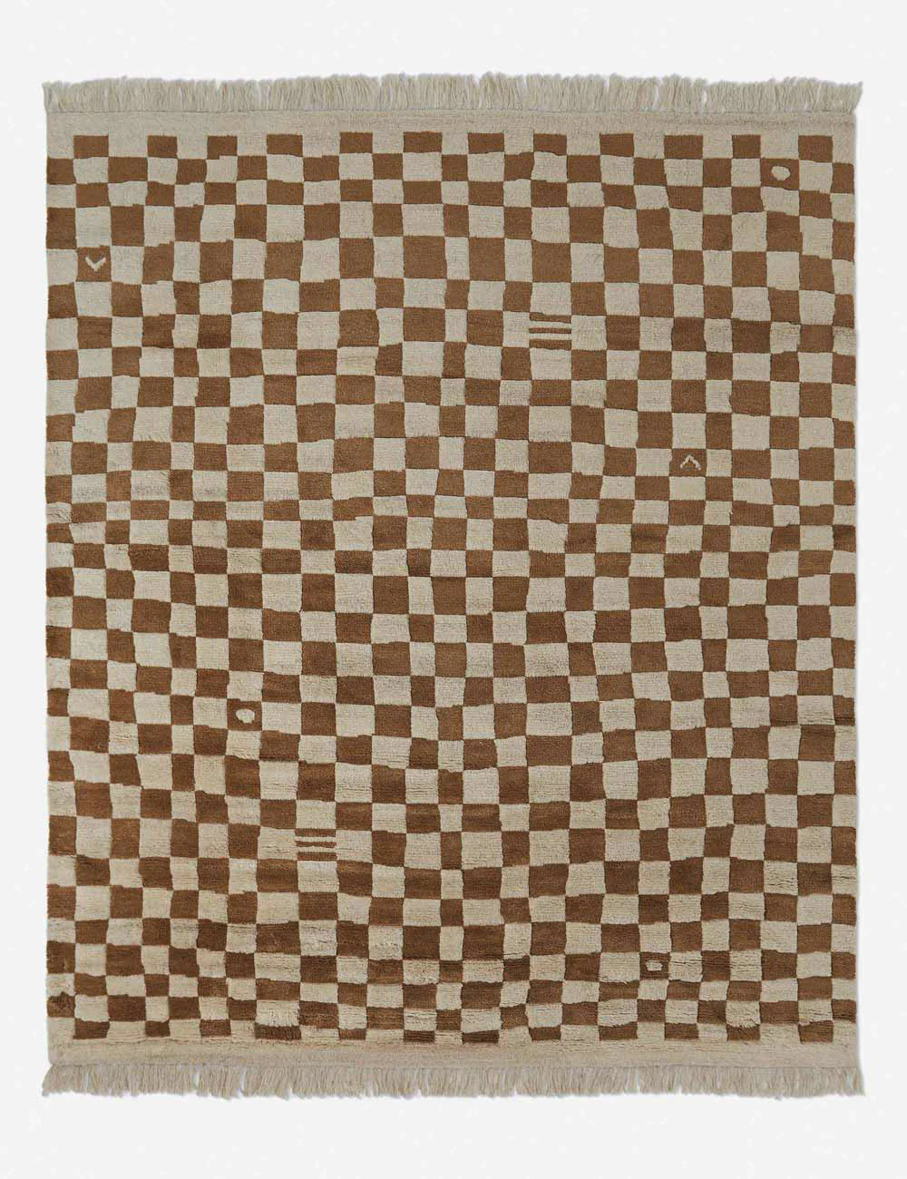 Irregular Checkerboard Hand-Knotted Wool Rug by Sarah Sherman Samuel - Image 12