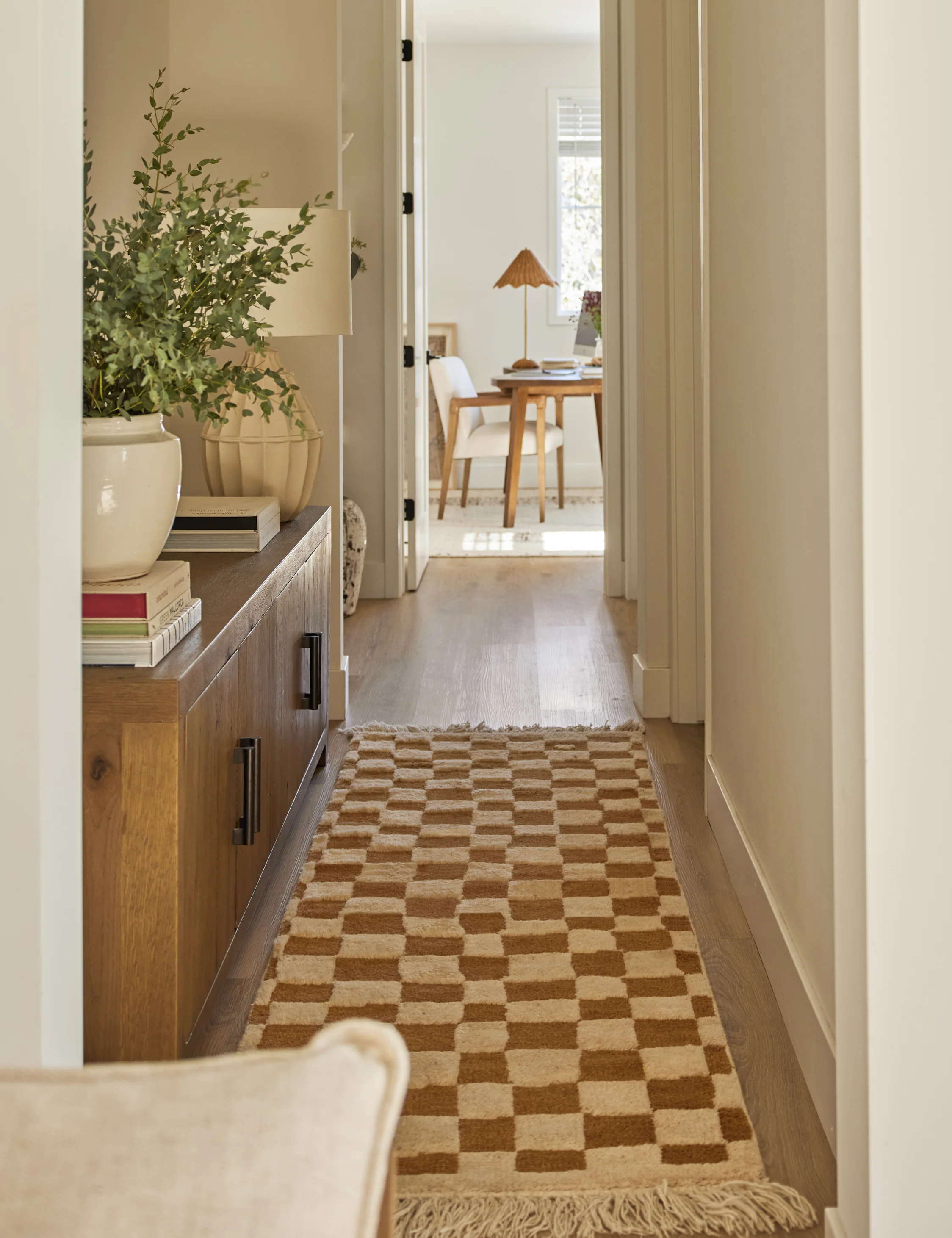 Irregular Checkerboard Hand-Knotted Wool Rug by Sarah Sherman Samuel - Image 15
