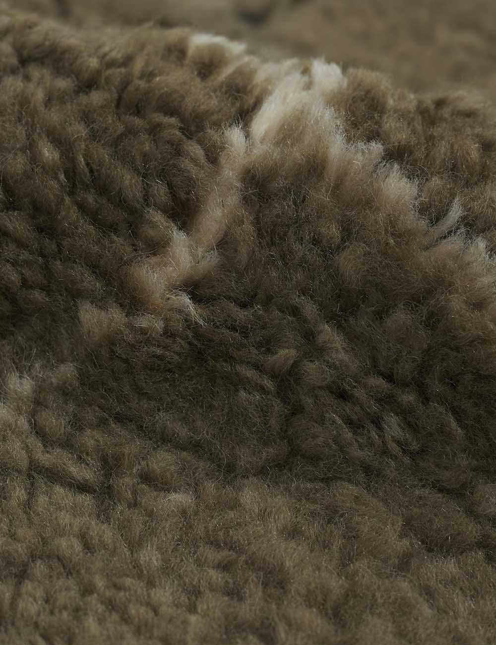 Irregular Grid Hand-Knotted Wool Rug Swatch by Sarah Sherman Samuel, Khaki - Image 7