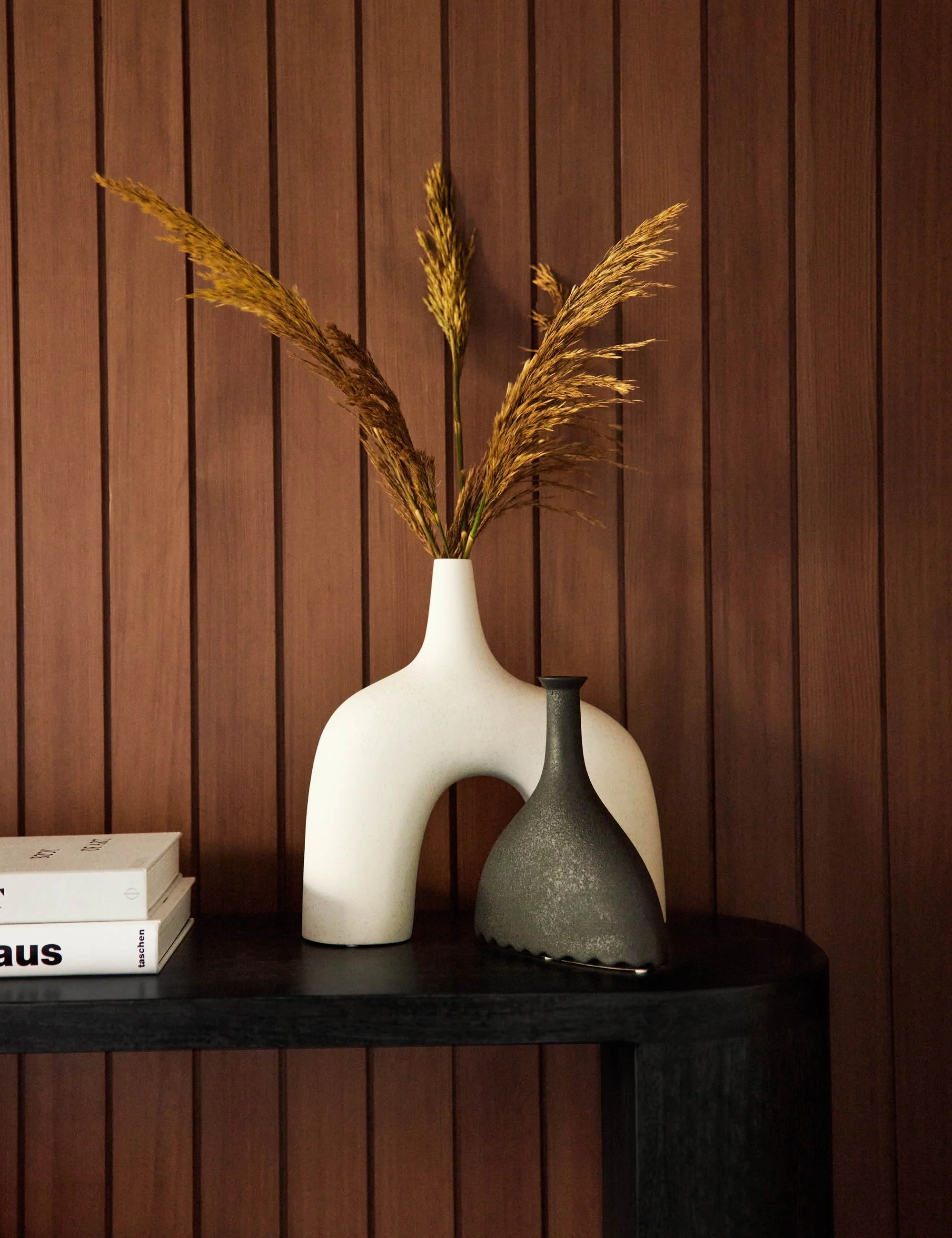 Noelle Geometric Decorative Vase, Black by Lemieux et Cie - Image 3