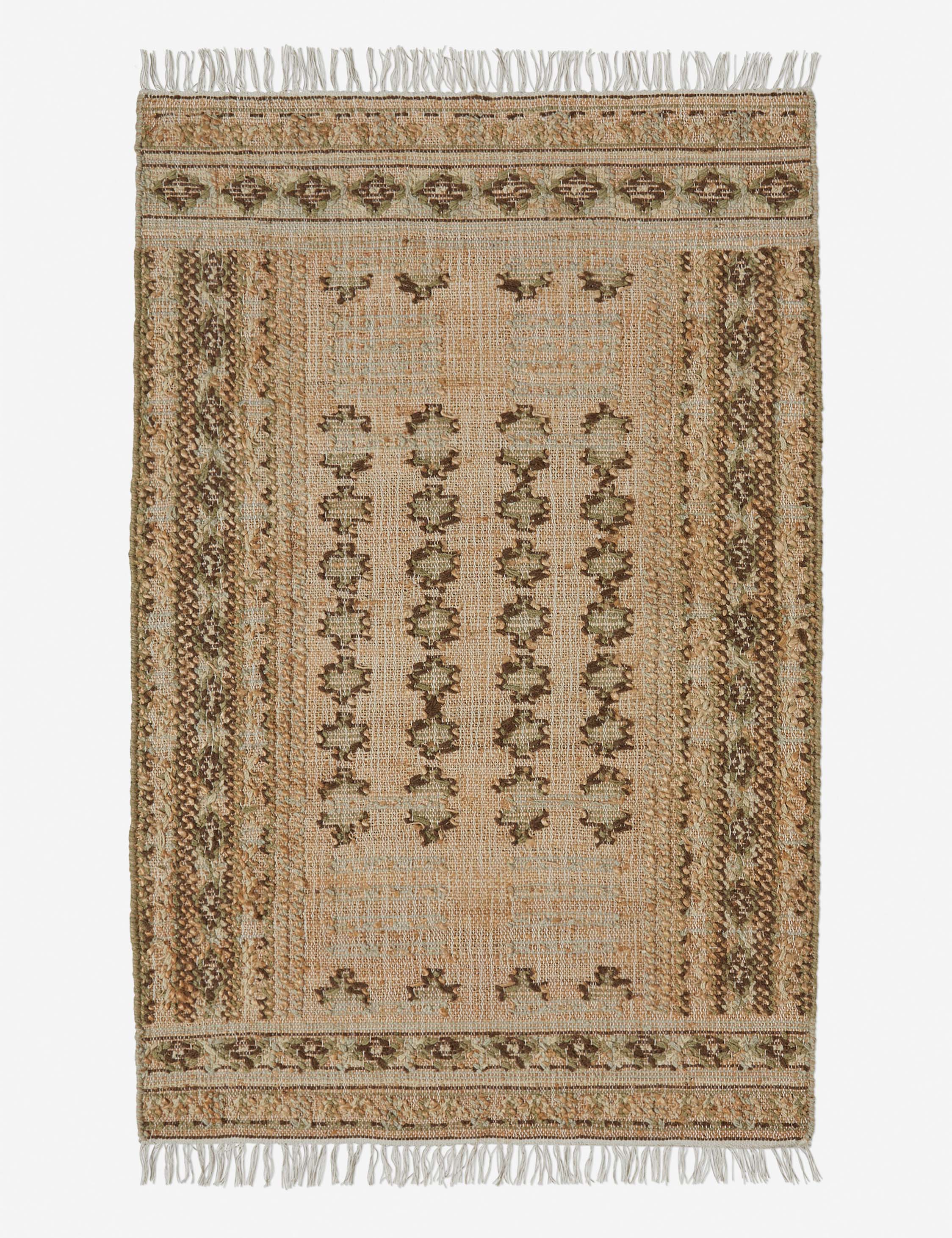 Keziah Flatweave Jute-Blend Rug Swatch, Moss - Image 7