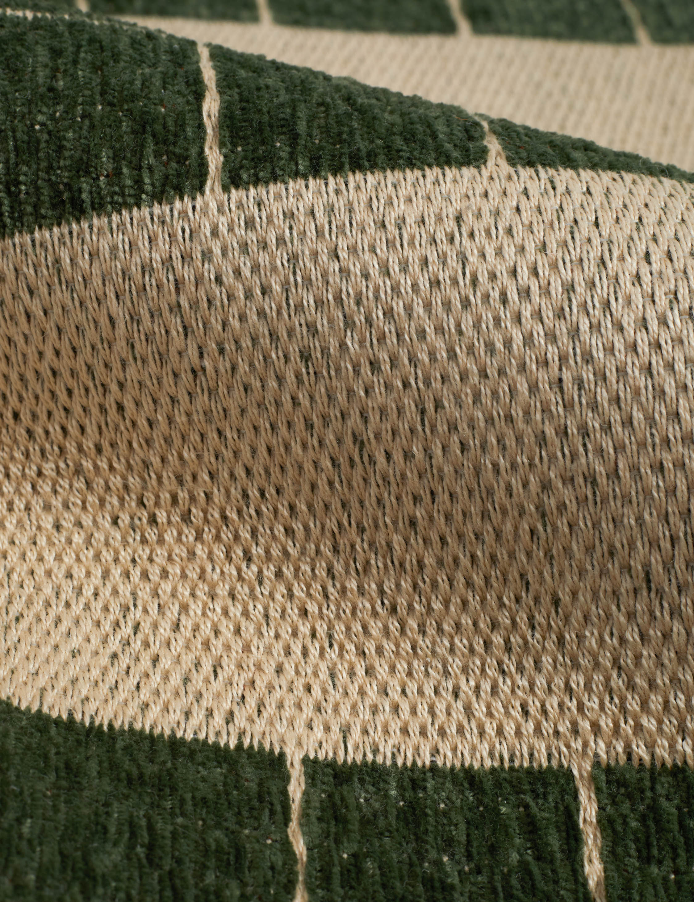 Kirst Indoor / Outdoor Rug Swatch, Ivory and Emerald - Image 2