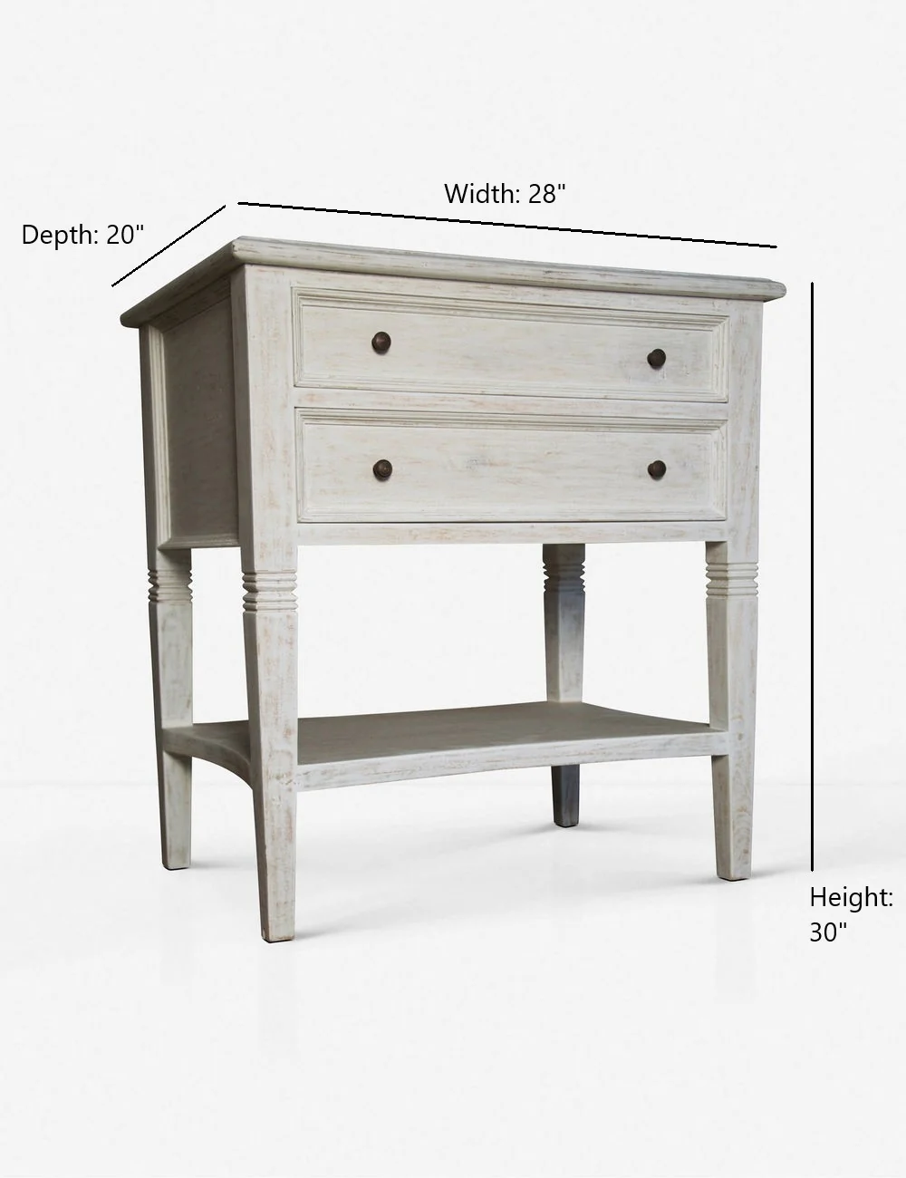 Luna 2 Drawer Nightstand - Image 16