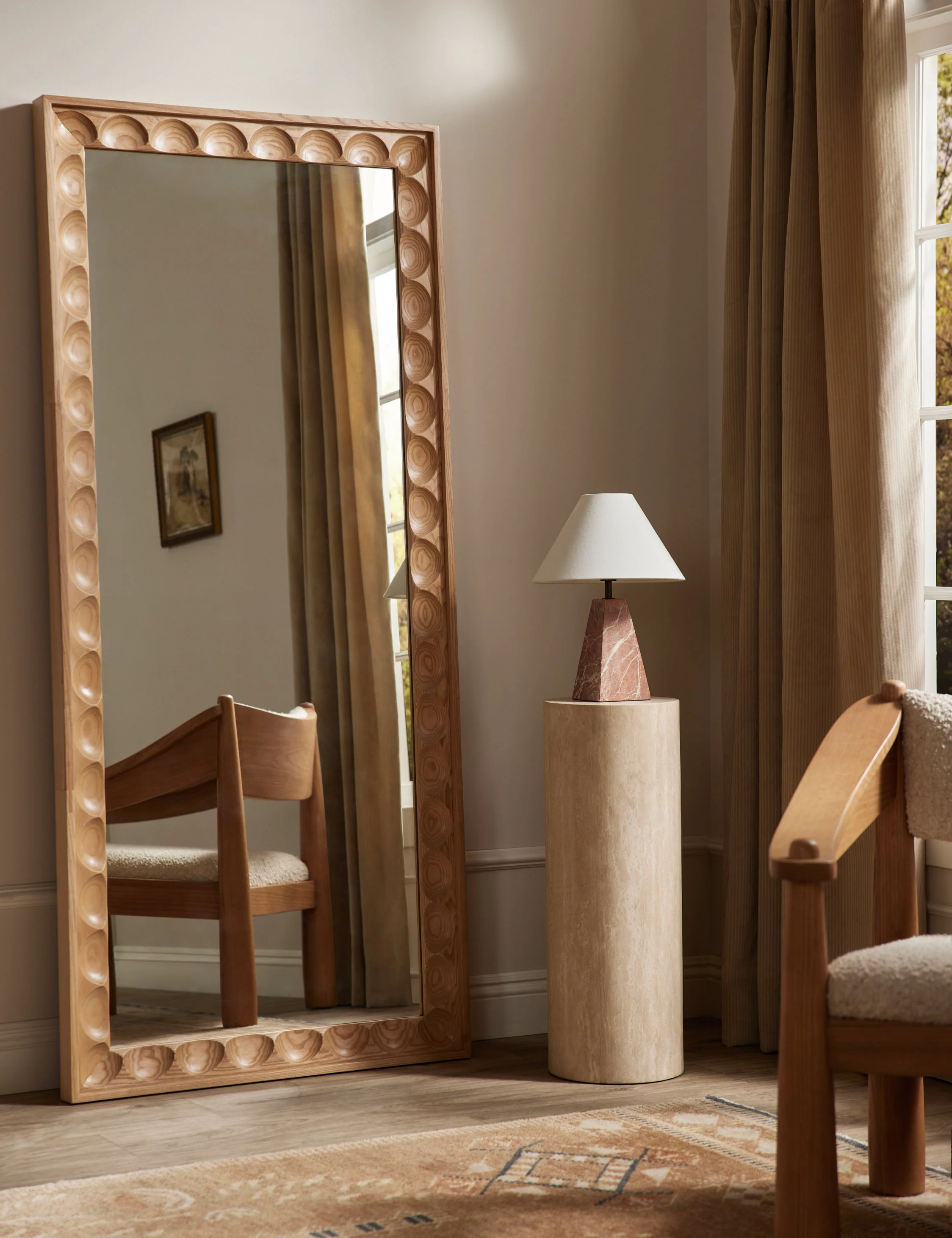 Mars Travertine Round Side Table - Image 4