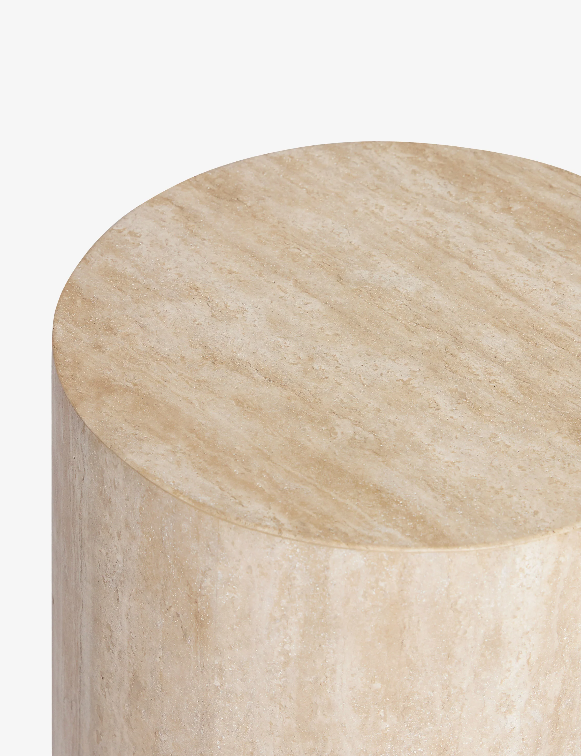 Mars Travertine Round Side Table - Image 8