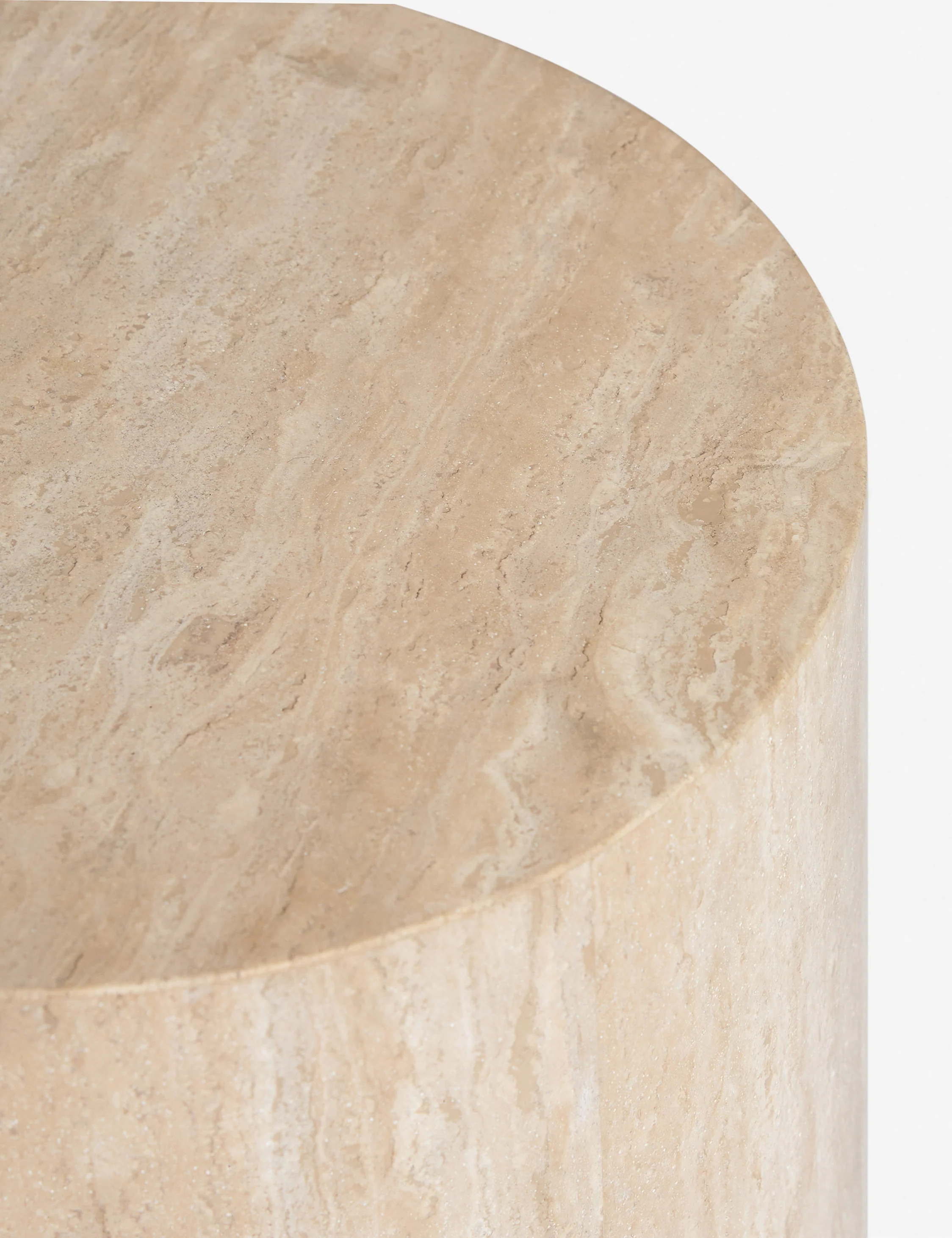 Mars Travertine Round Side Table - Image 9