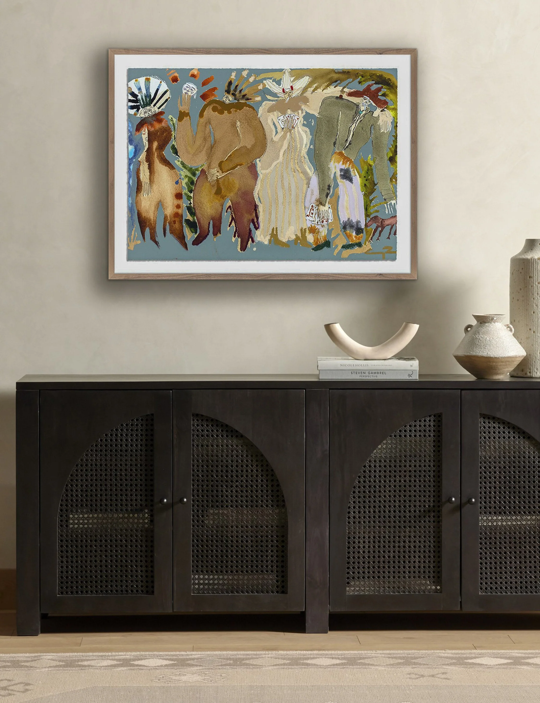 Masked (in Blue) Wall Art by Caroline Pinney