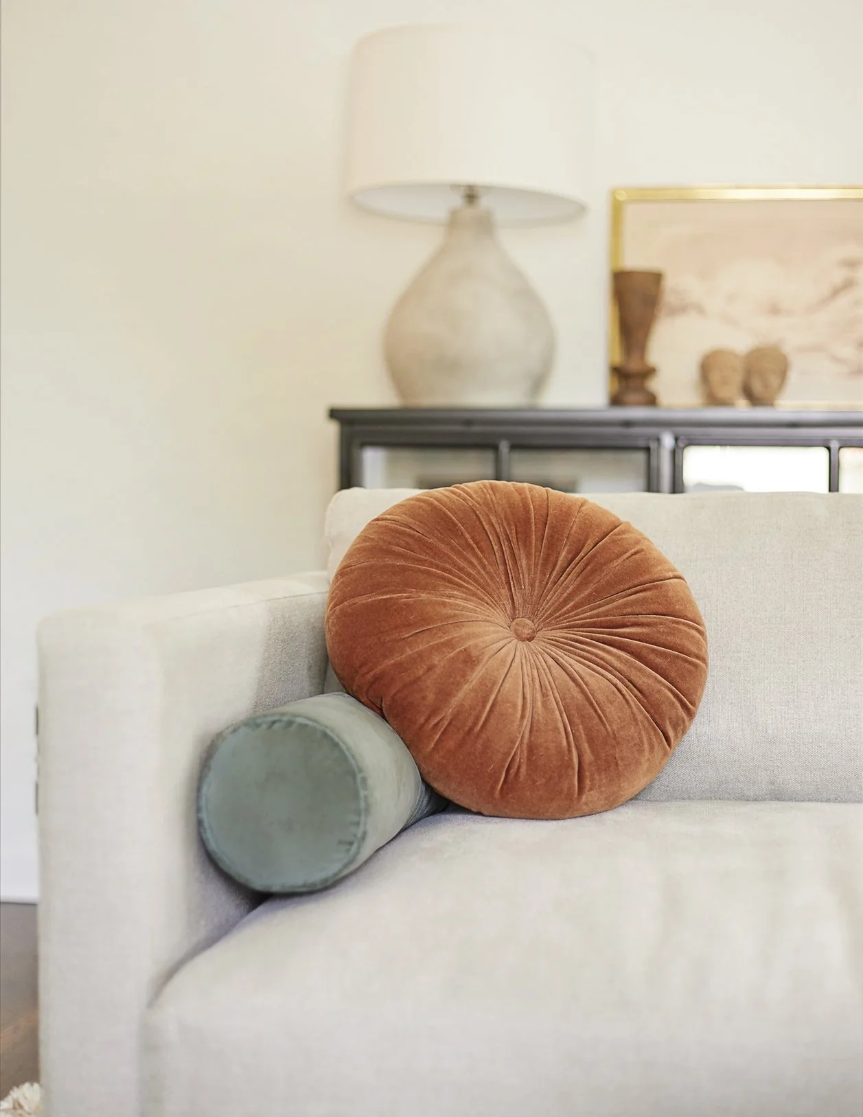 Monroe Velvet Round Pillow - Image 23