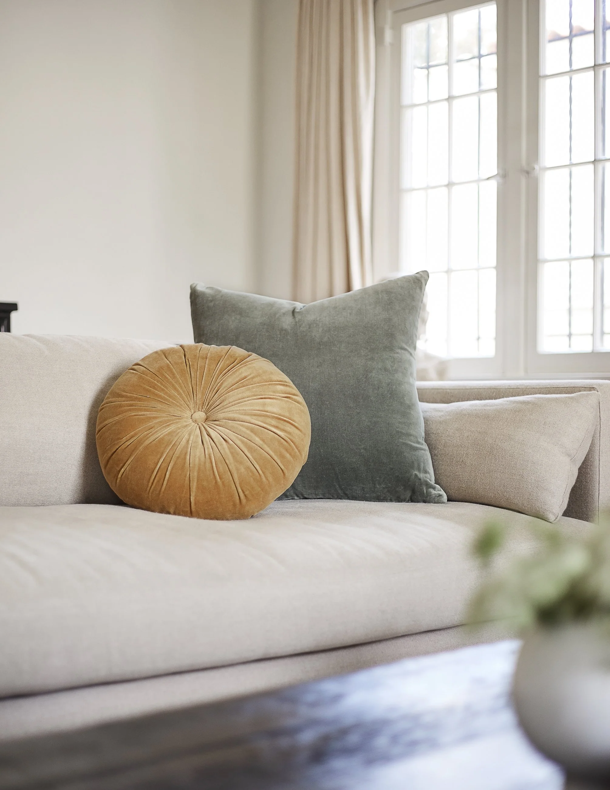 Monroe Velvet Round Pillow - Image 34