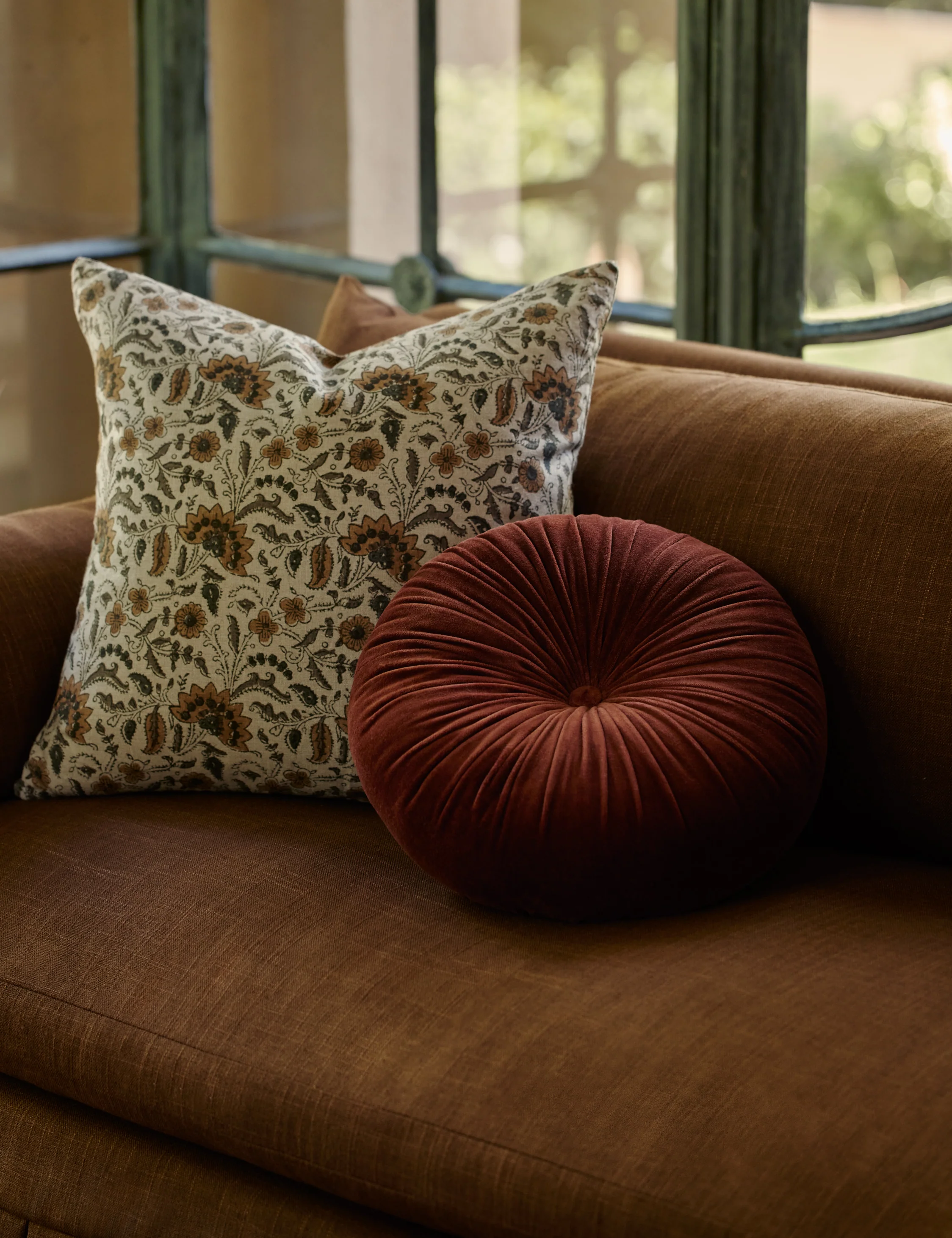 Monroe Velvet Round Pillow - Image 49
