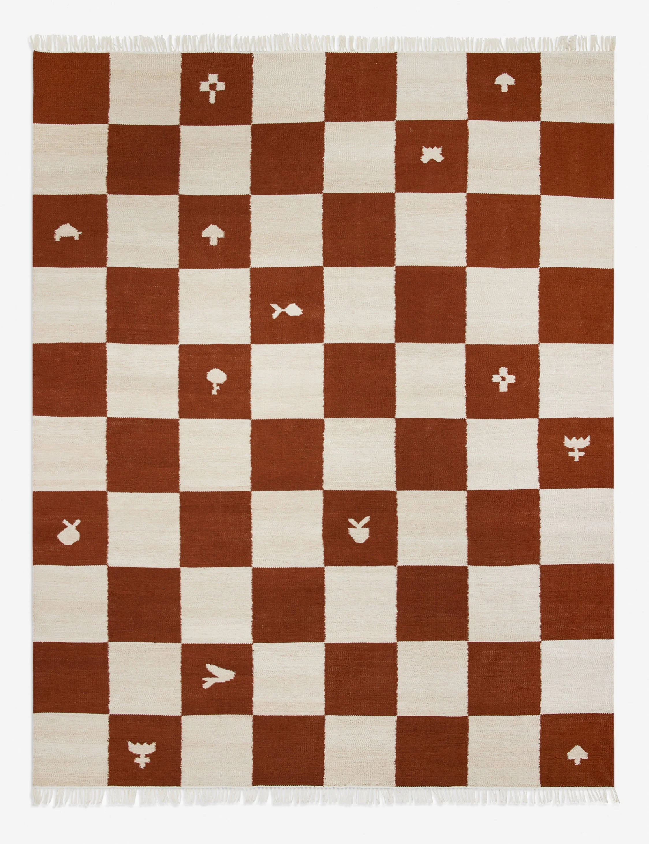 Noam Indoor / Outdoor Rug Swatch by Sarah Sherman Samuel, Rust - Image 3
