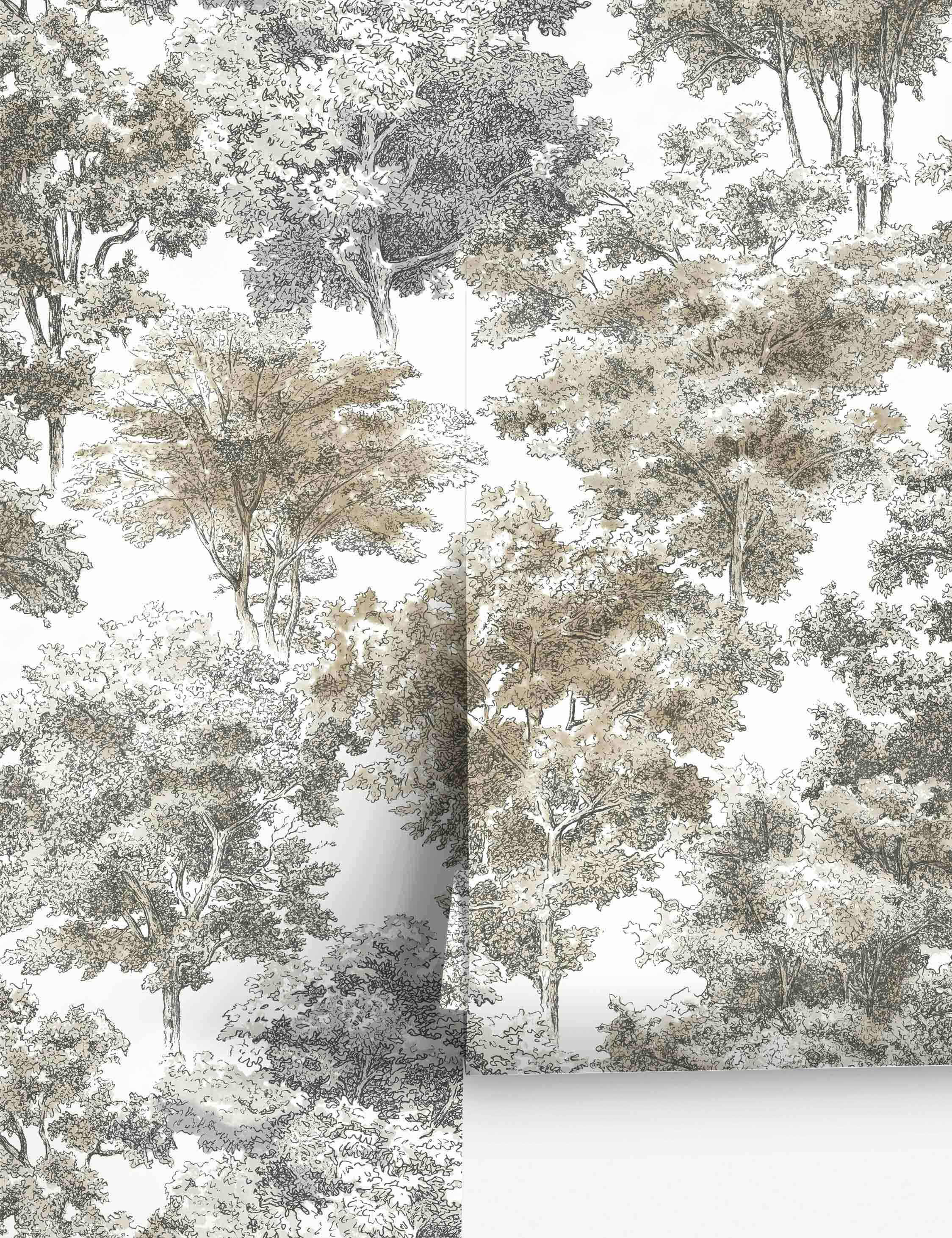 Old World Trees Peel + Stick Wallpaper - Image 2