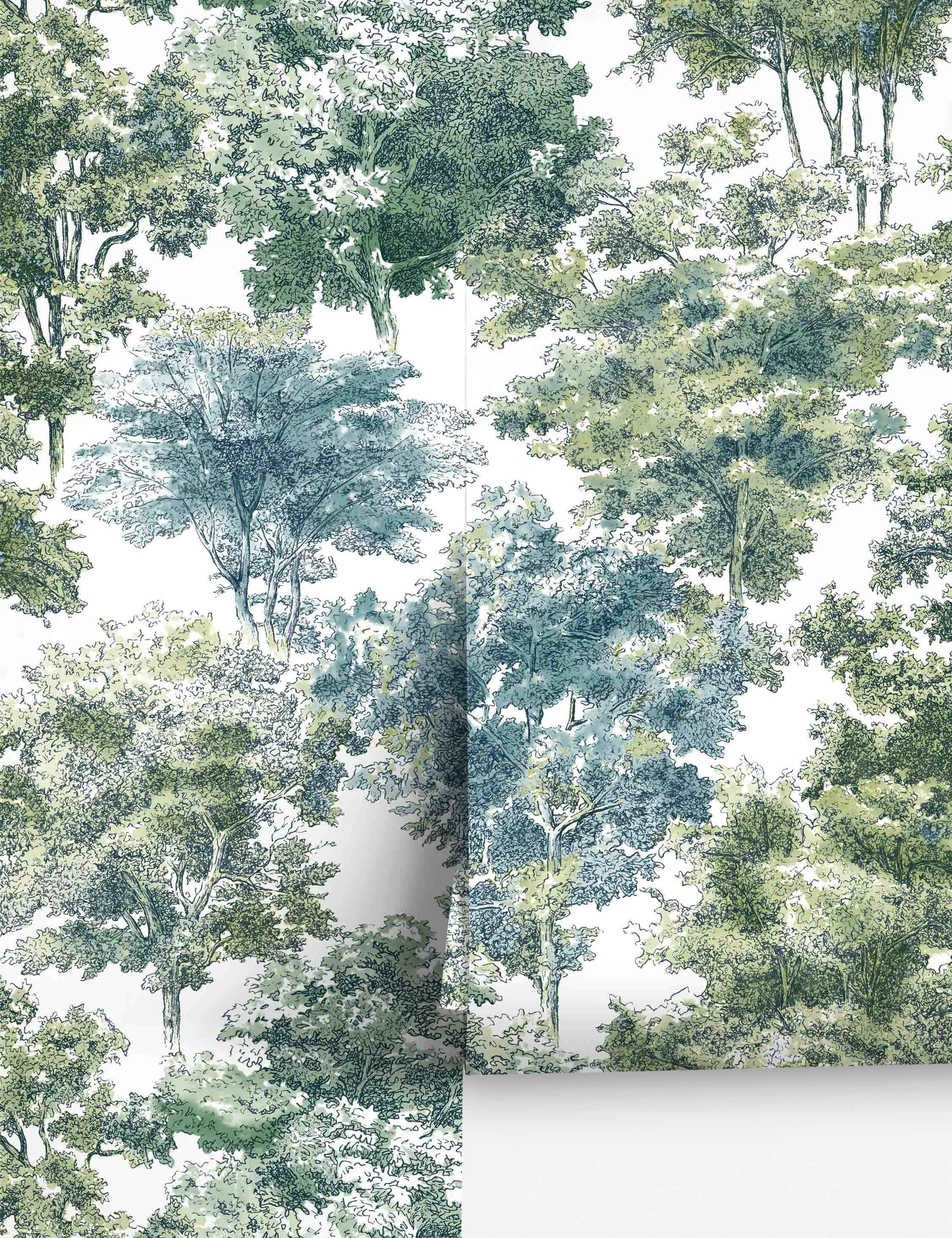 Old World Trees Peel + Stick Wallpaper - Image 3