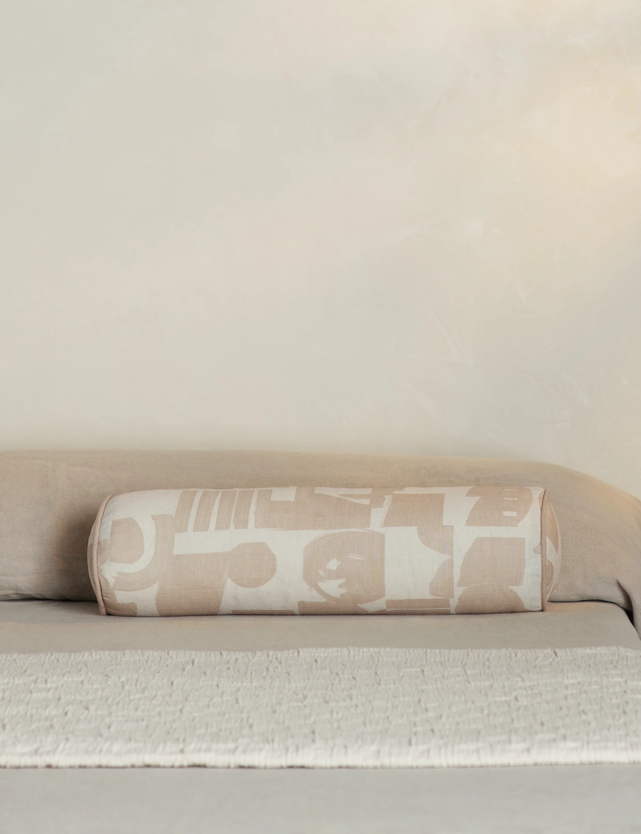 Organic Shapes Linen Bolster Pillow by Sarah Sherman Samuel - Image 13
