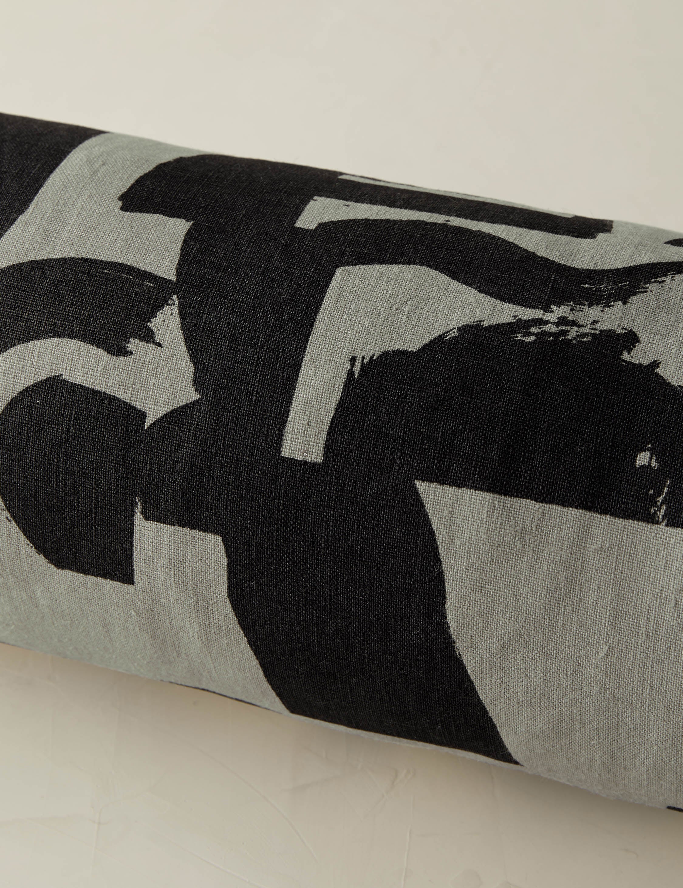 Organic Shapes Linen Bolster Pillow by Sarah Sherman Samuel - Image 5