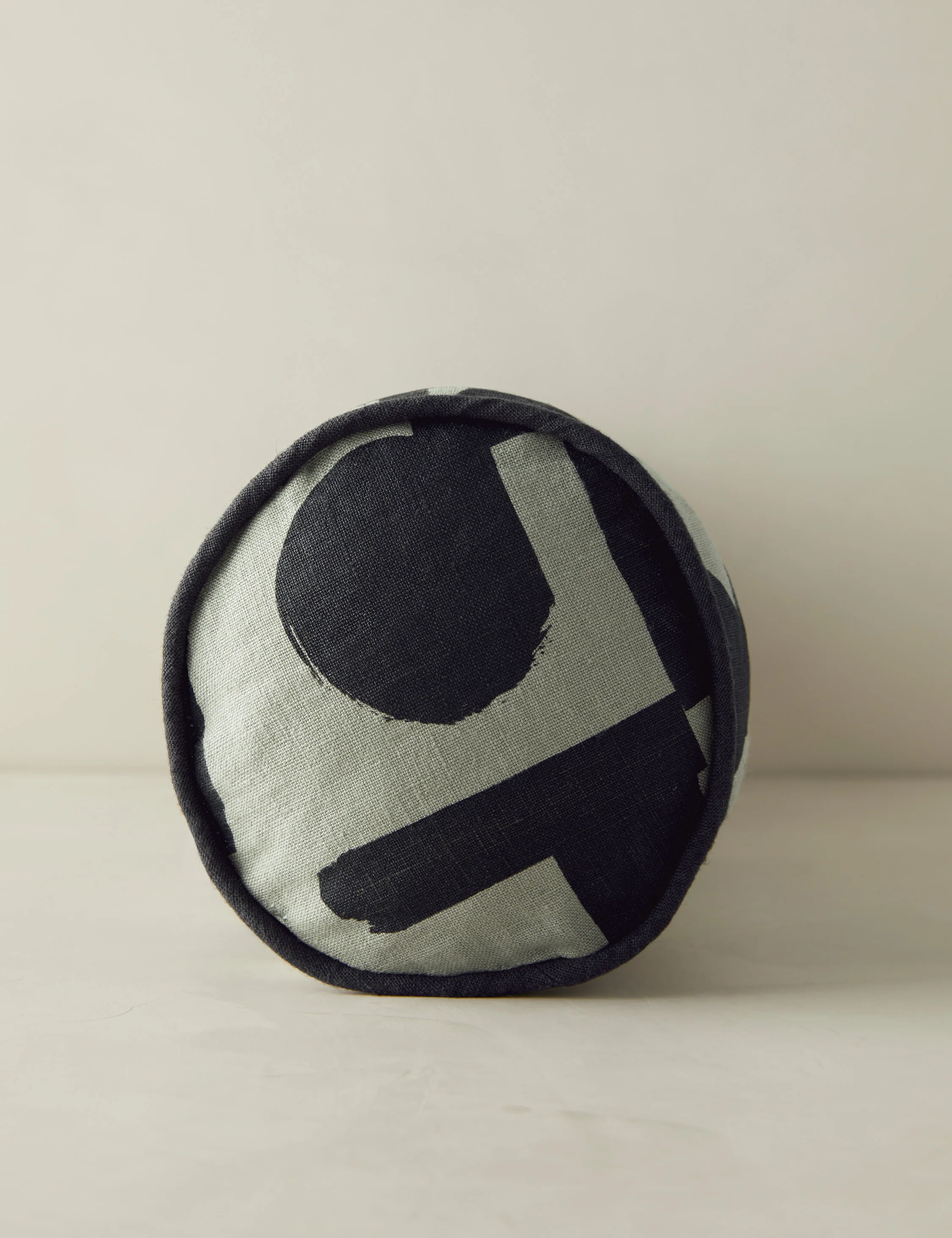 Organic Shapes Linen Bolster Pillow by Sarah Sherman Samuel - Image 6