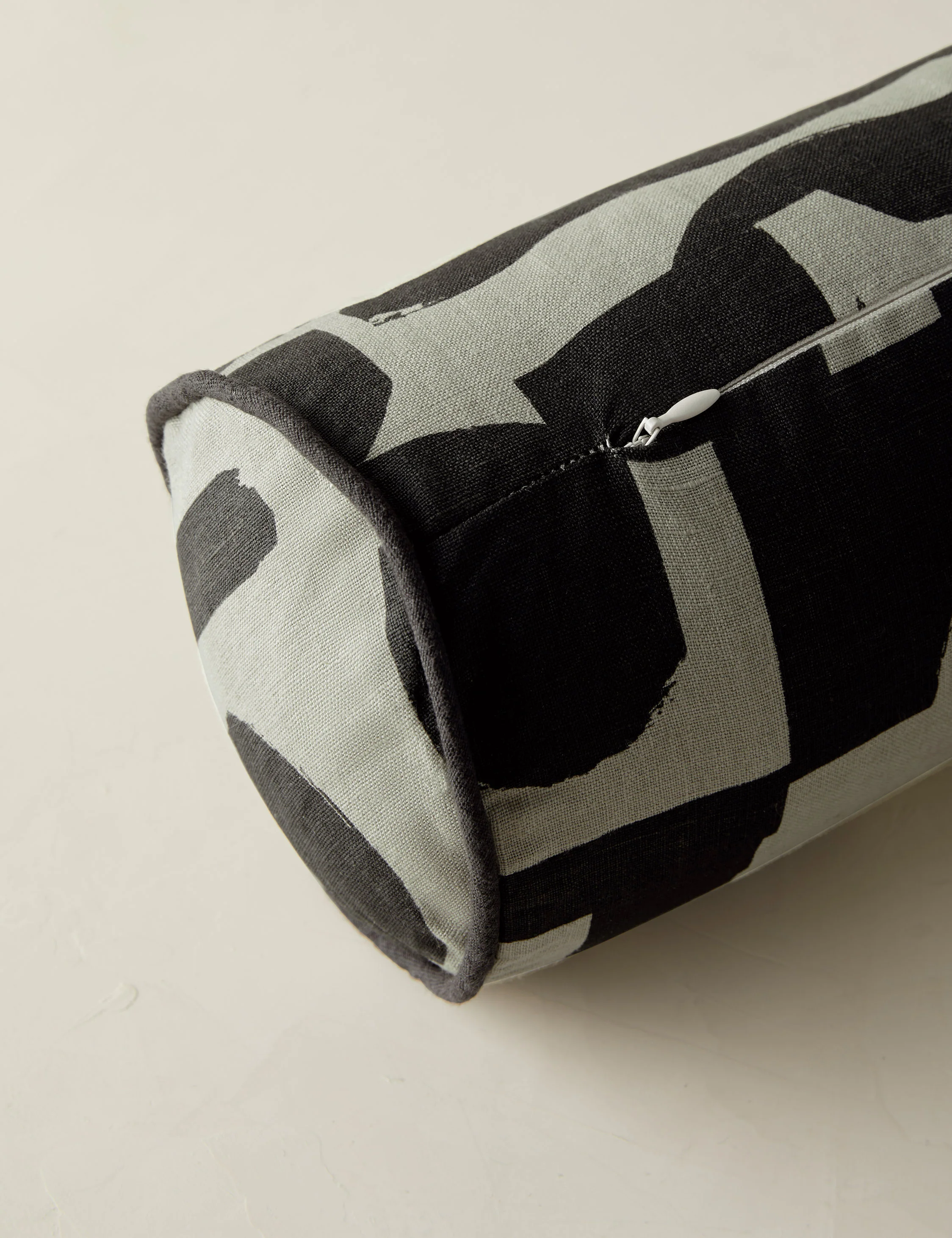 Organic Shapes Linen Bolster Pillow by Sarah Sherman Samuel - Image 7