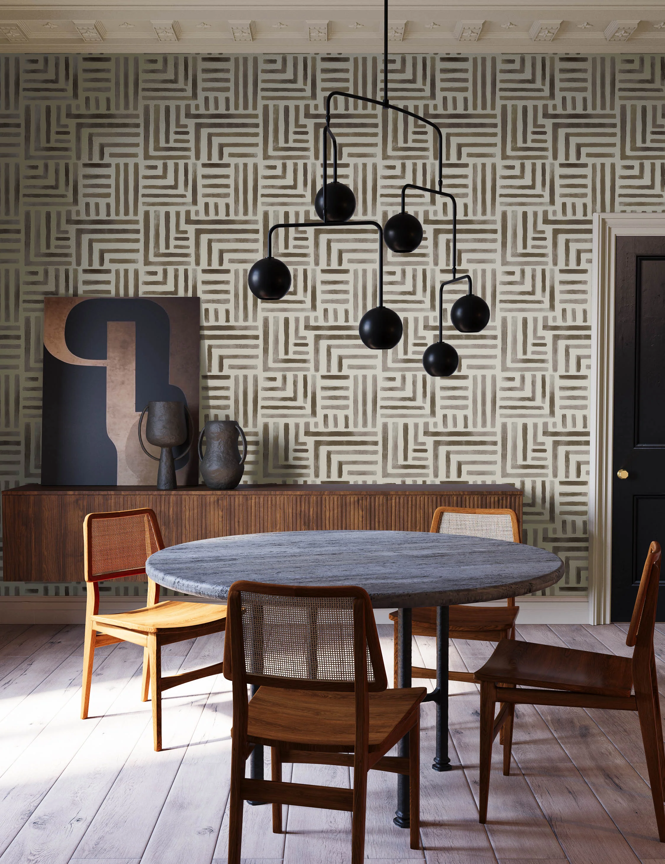 Painterly Labyrinth Wallpaper by Christiane Lemieux - Image 2