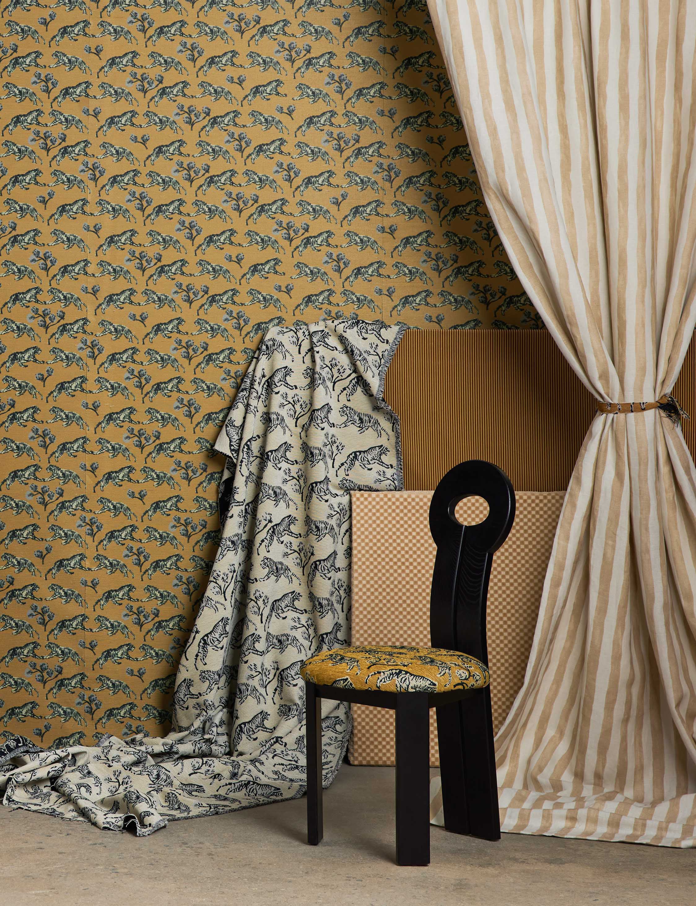 Painterly Stripe Linen Curtain Panel by Sarah Sherman Samuel - Image 3