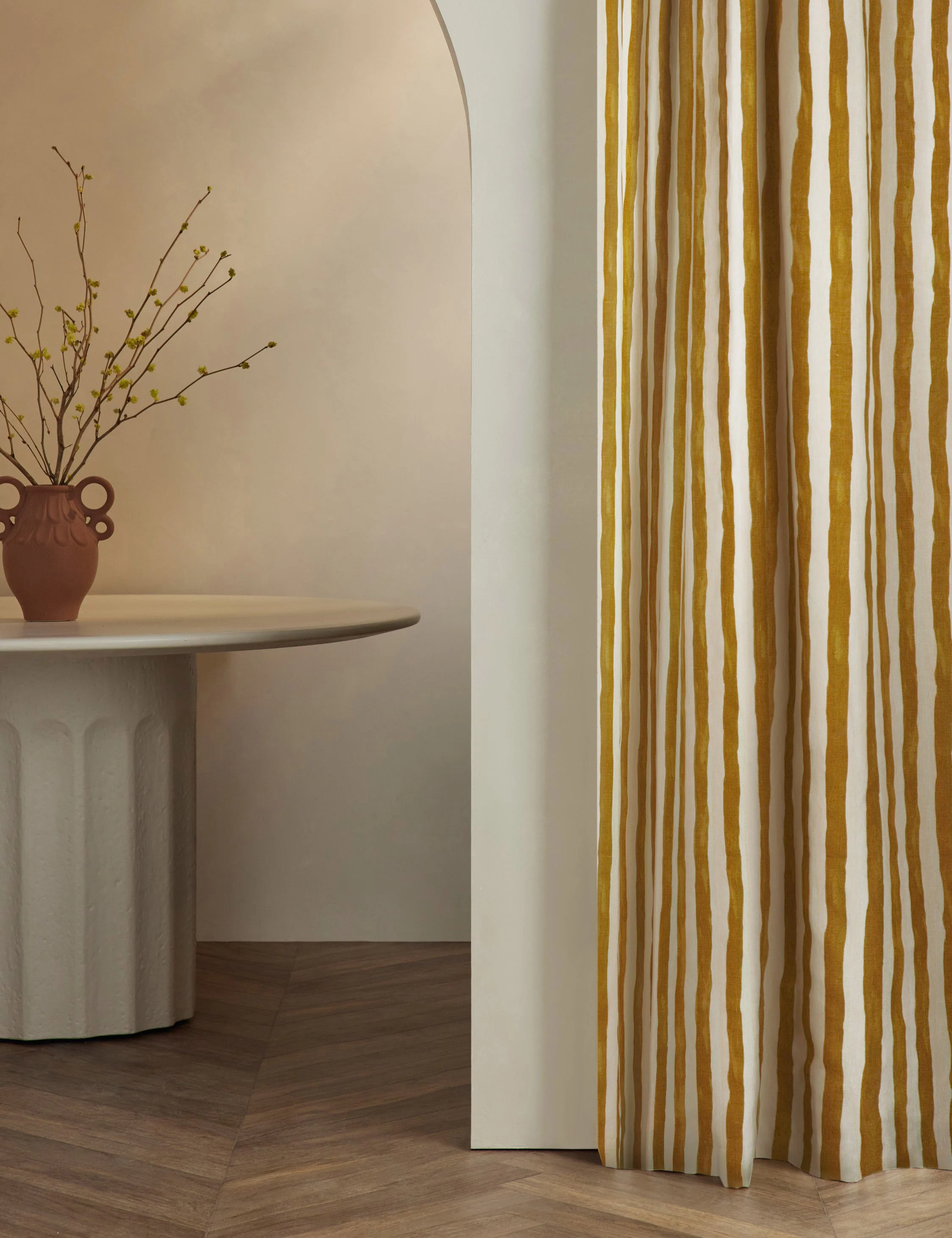Painterly Stripe Linen Curtain Panel by Sarah Sherman Samuel - Image 8