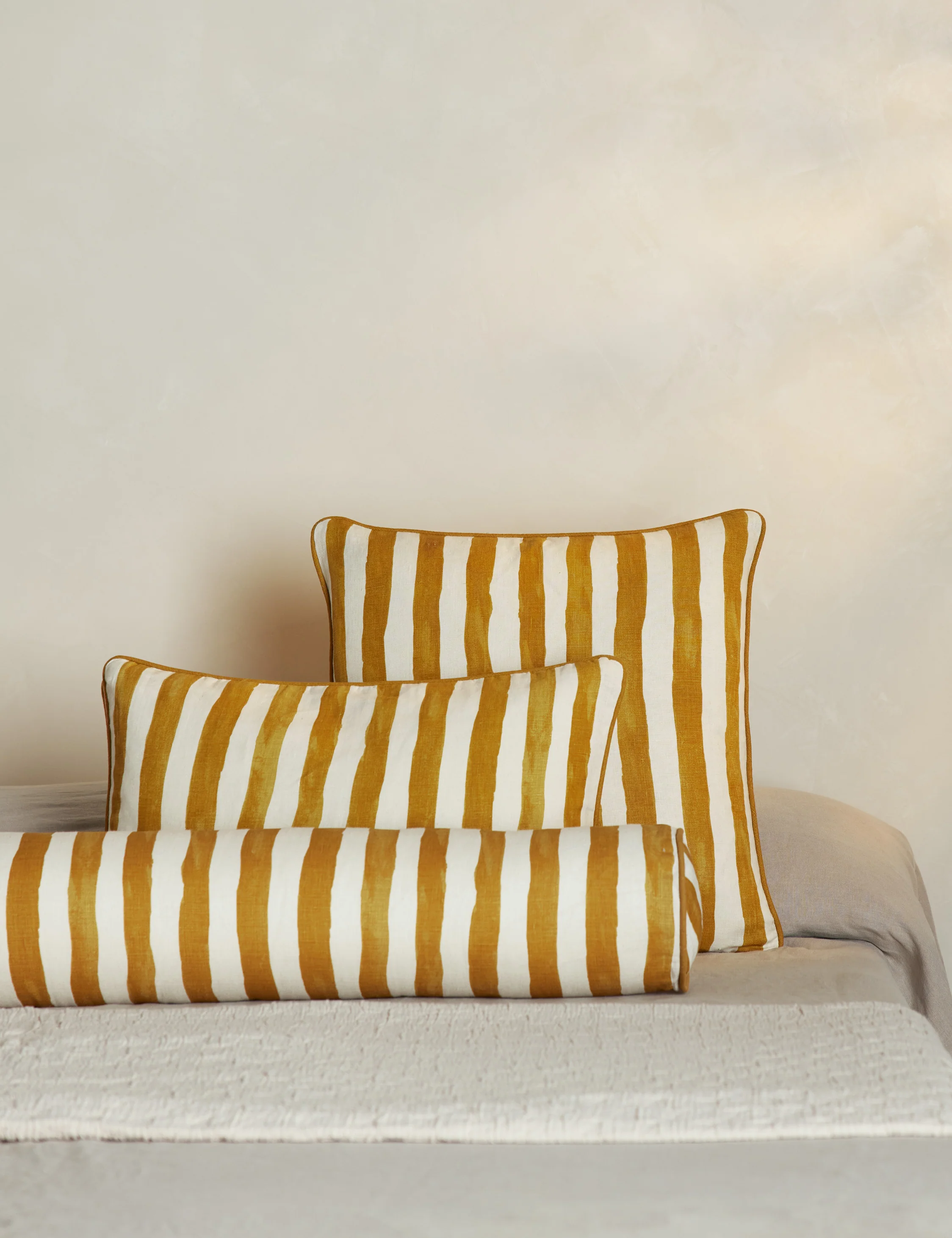Painterly Stripe Linen Long Bolster Pillow by Sarah Sherman Samuel - Image 11