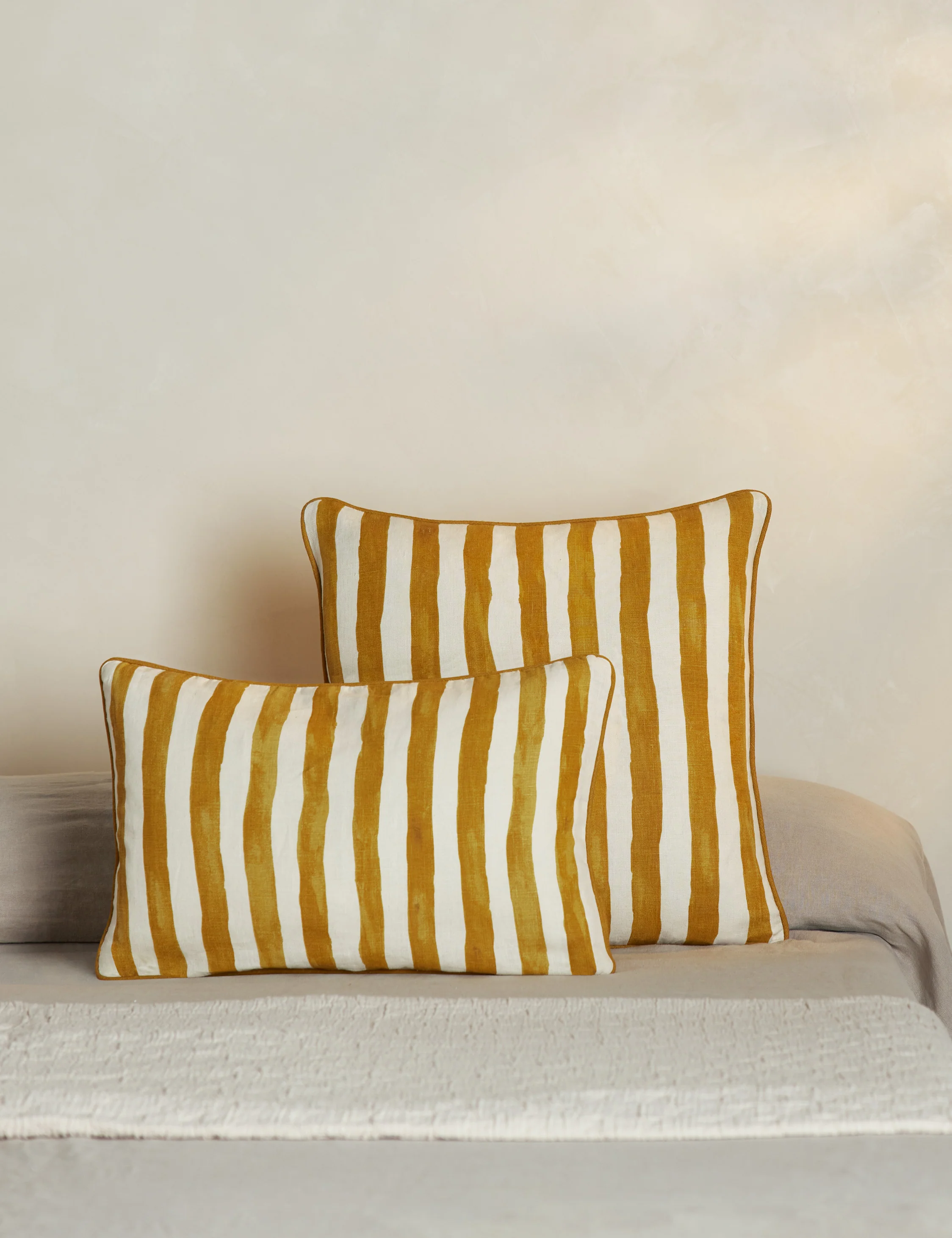 Painterly Stripe Linen Pillow by Sarah Sherman Samuel - Image 5