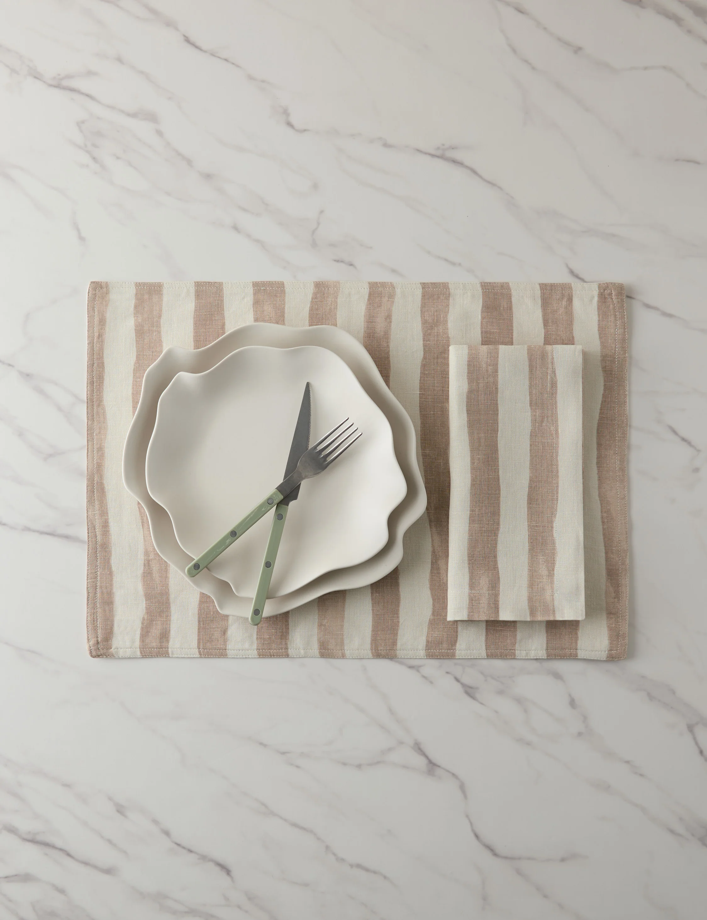 Painterly Stripe Linen Placemats (Set of 4) by Sarah Sherman Samuel - Image 4